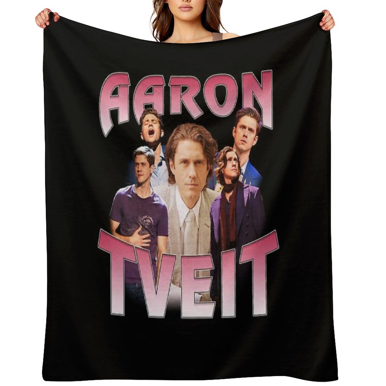 Aaron Tveit Retro Throw Blanket