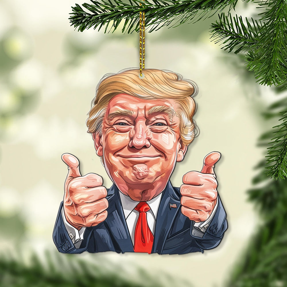 Make America Great Again, Christmas Trump Acrylic Ornament | Perfect for Car &amp;amp; Christmas Tree Decor C1553 - GOP