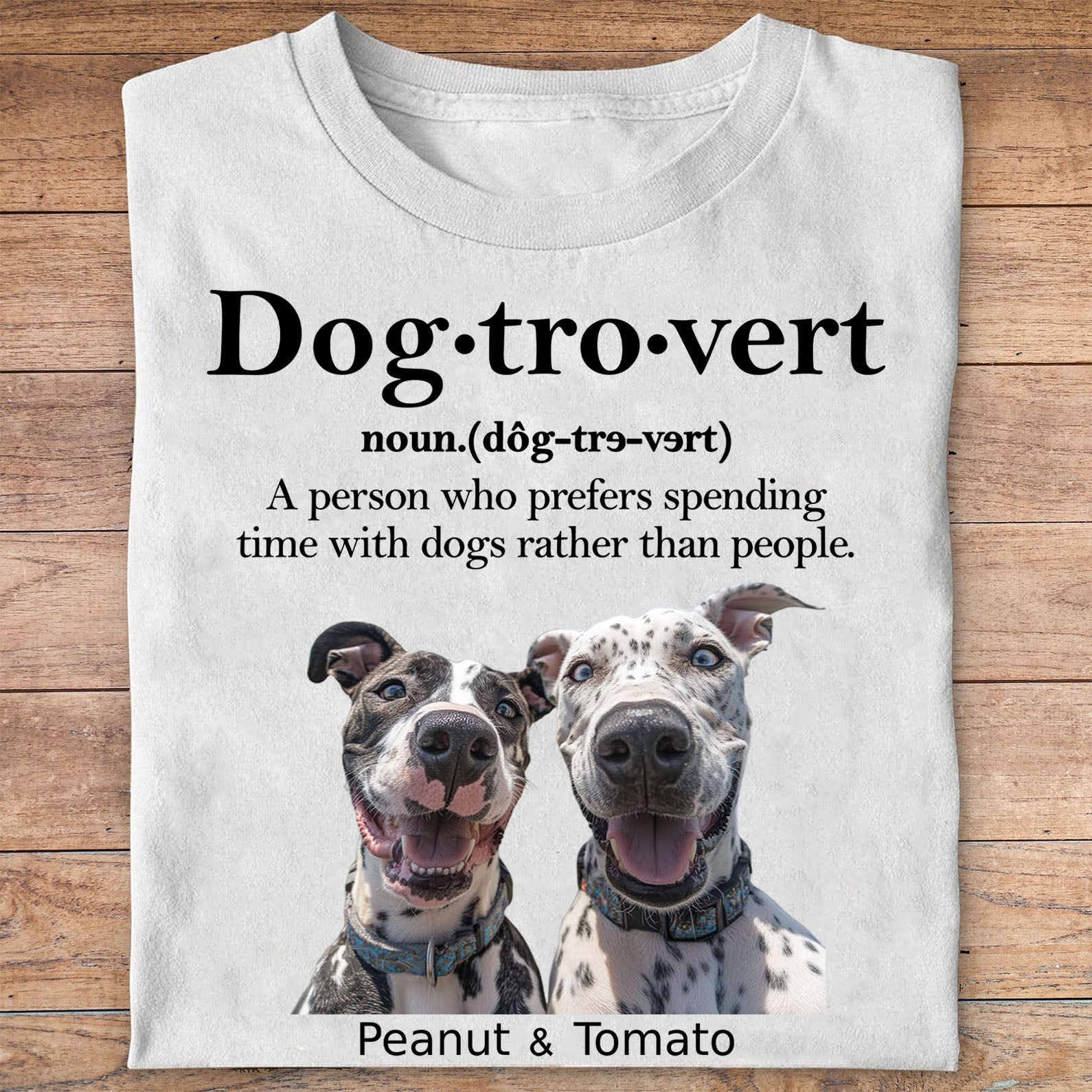 Dogtrovert Shirt, Live Preview Upload Photo Dog Shirt, Personalized Custom Dog Lovers Shirt Bright T1606