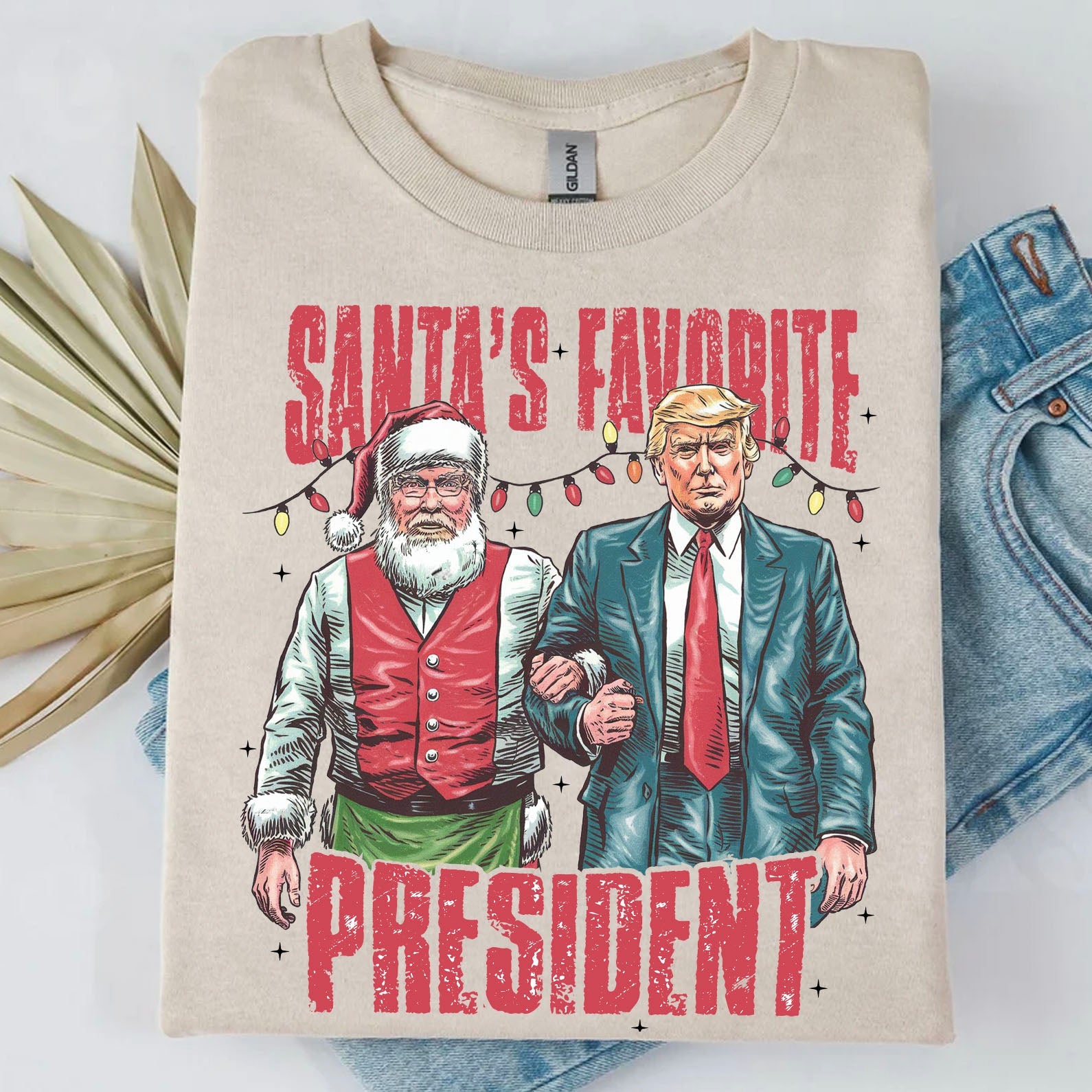 Santa&amp;#39;s Favorite President Shirt, Humorous Trump Christmas Sweatshirt, Republican Sweater C1614 - GOP