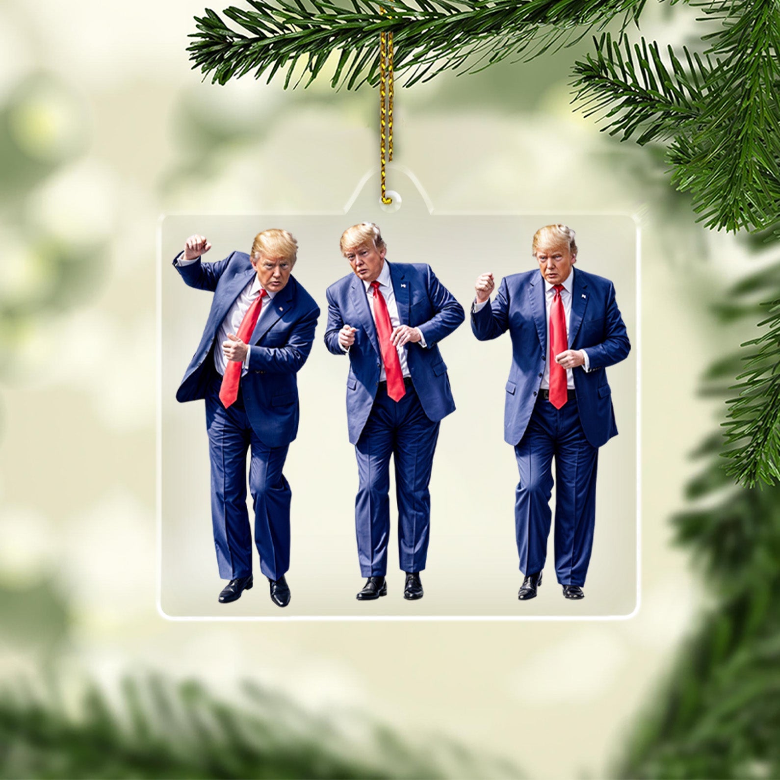 Christmas Trump Dancing Acrylic Ornament, Perfect for Car &amp;amp; Christmas Tree Decor T1618 - GOP