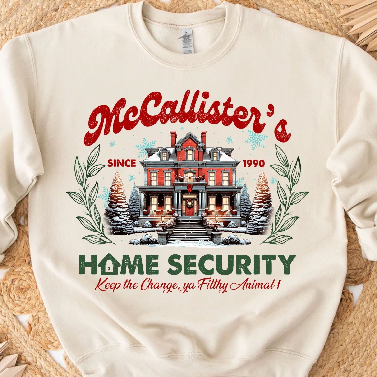 McCallister&amp;#39;s Christmas Movie Shirt, Christmas 90&amp;#39;s Movie Sweater, Funny Christmas Sweatshirt T1635