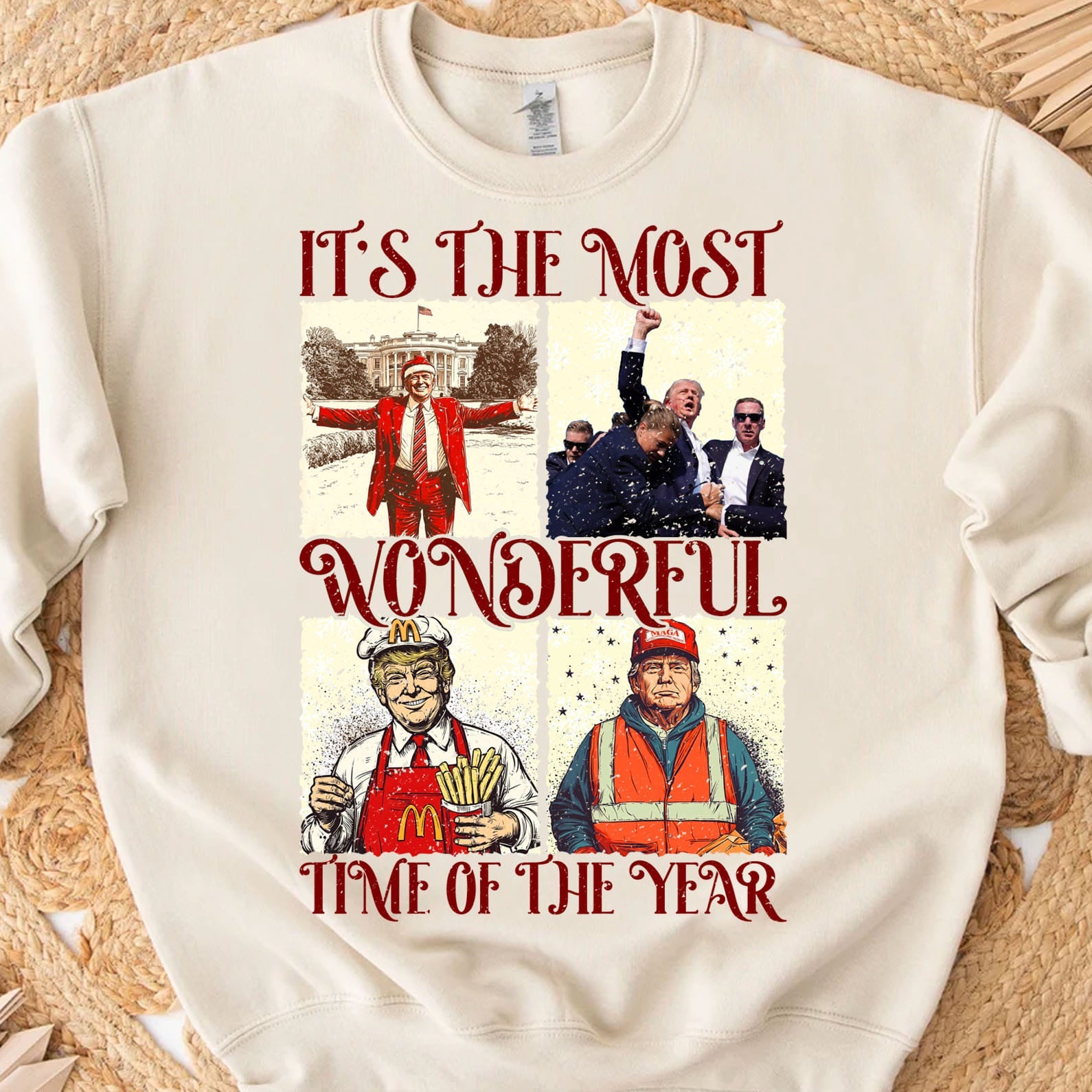 It&amp;#39;s The Most Wonderful Time of Year, Humorous Trump Christmas Shirt, Trump 47th President Sweatshirt Bright T1753 - GOP