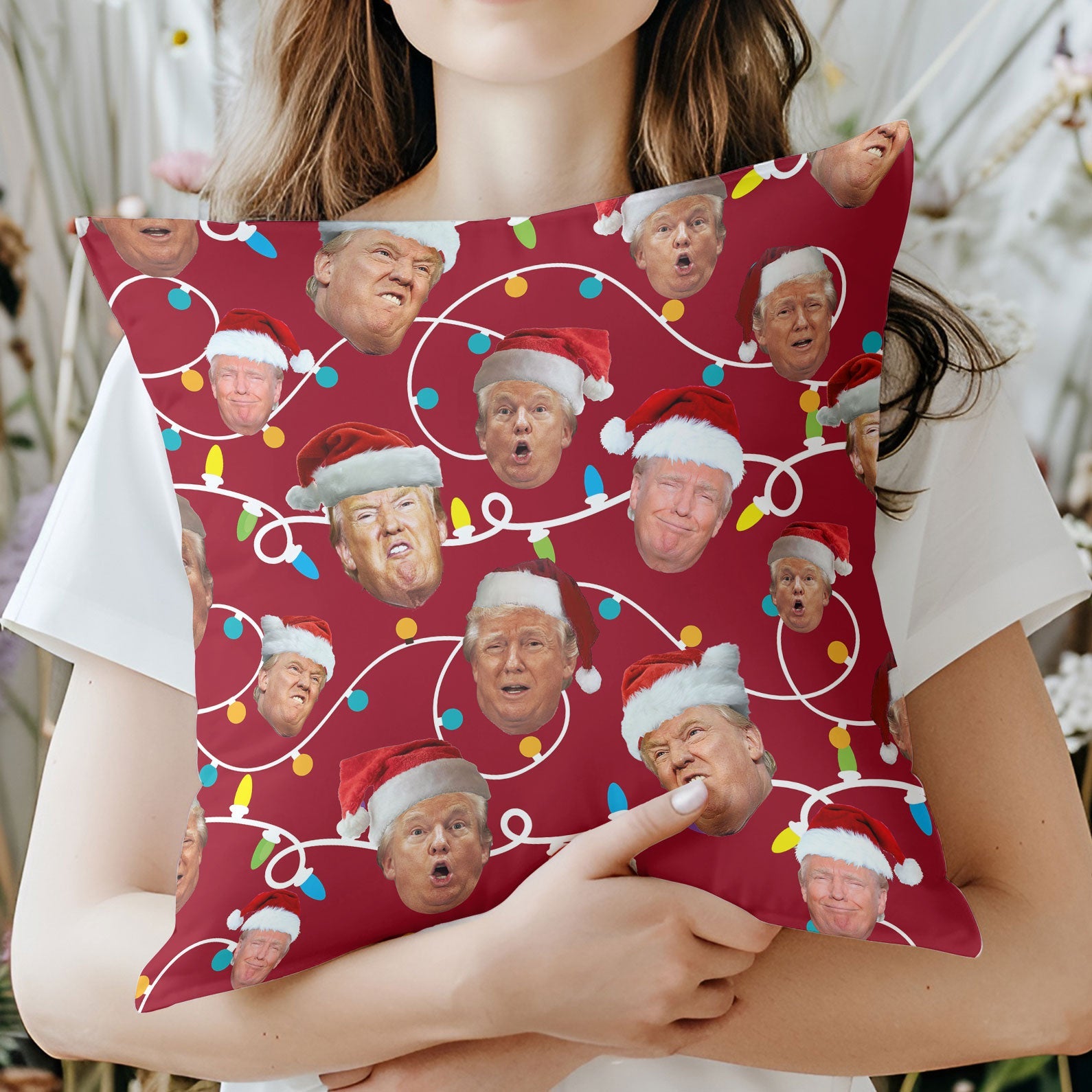 Funny Trump Face Ugly Pillow, Funny Trump Pillow, Trump 2024 Christmas Pillow 681763 - GOP