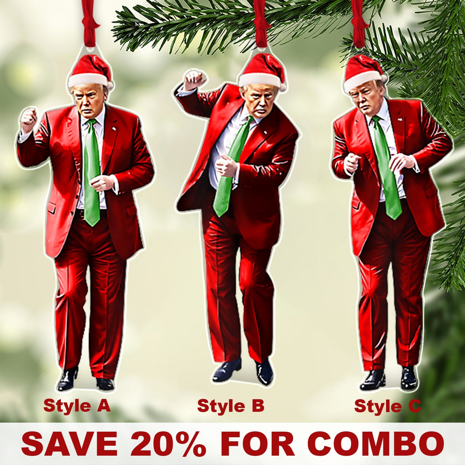 Trump Dancing Ornament, Funny Trump Christmas Acrylic Ornament | Perfect for Car &amp;amp; Christmas Tree Decor T1765 - GOP