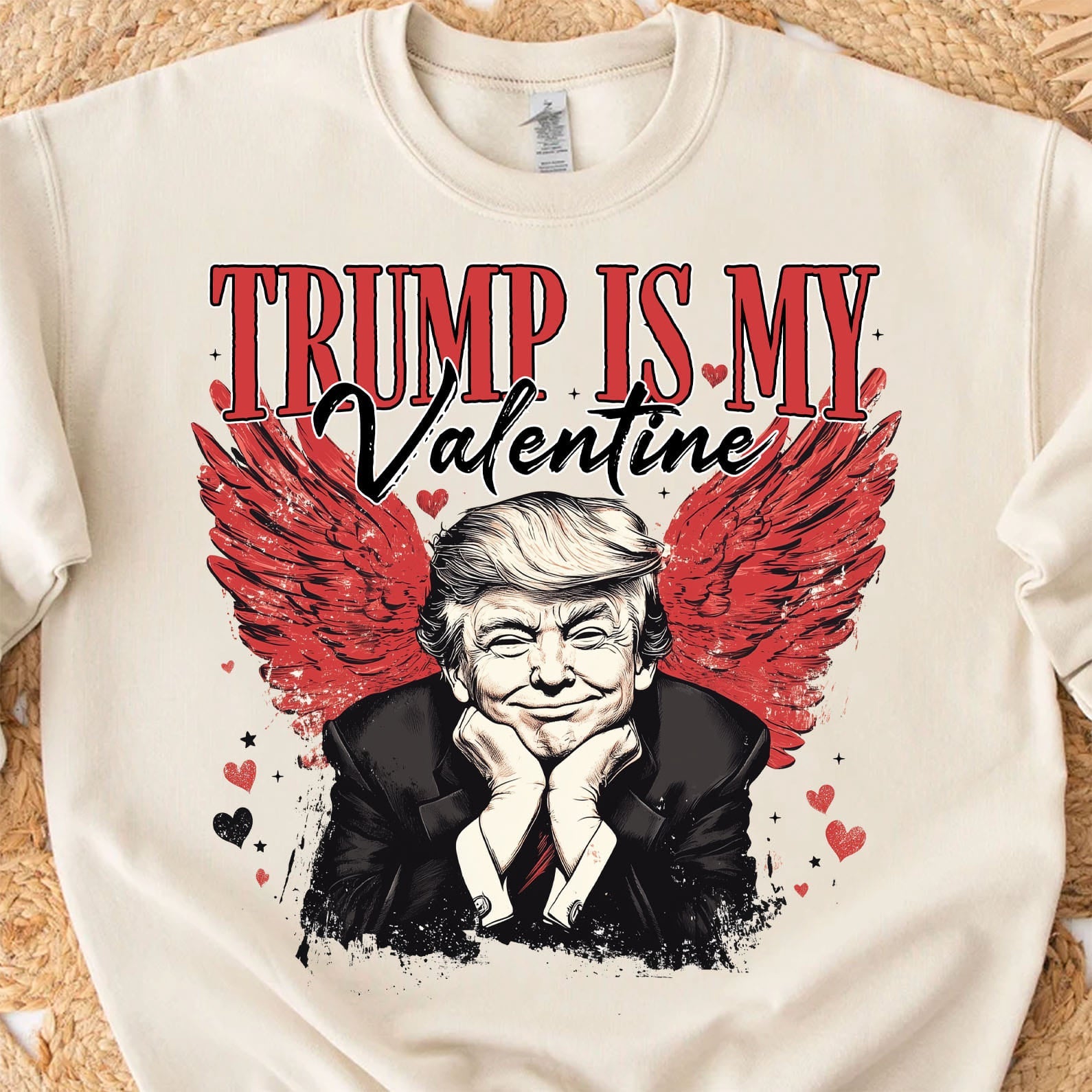 Trump Is My Valentine, Retro Valentines Shirt, Trump Valentine&amp;#39;s Day Sweatshirt Bright 681850 - GOP