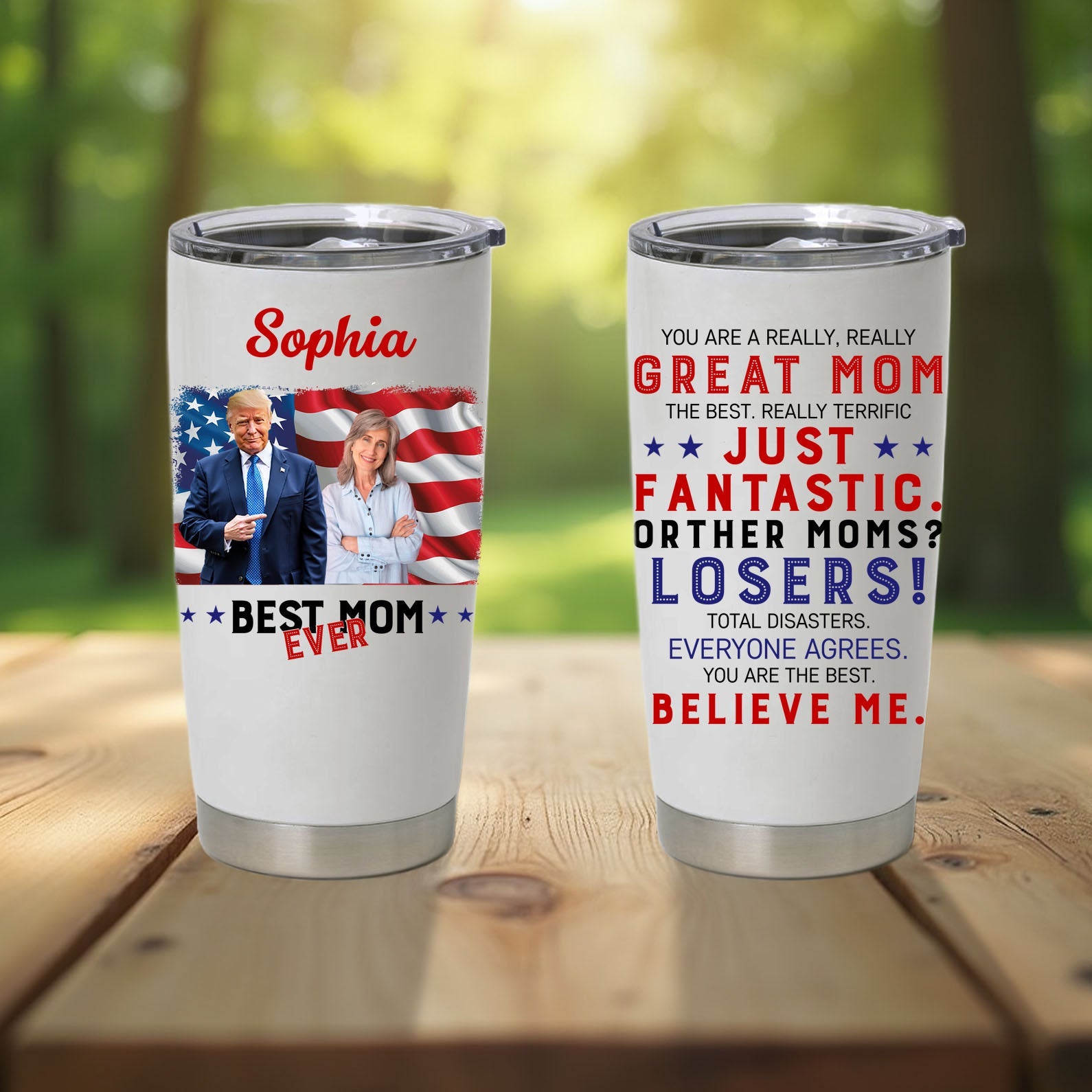 Best Mom Ever Custom Photo and Name Curved Tumbler, Personalized Tumbler 20oz, Mother&amp;#39;s Day Gift For Mom, Gift For Wife 682081 - GOP