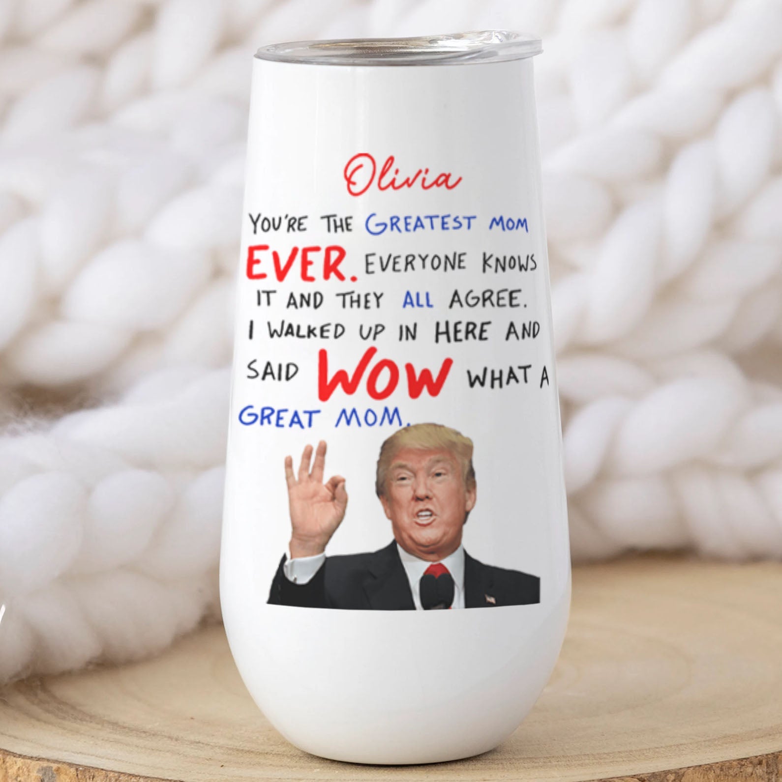 You&amp;#39;re The Greatest Mom Ever Custom Name Curved 6oz Tumbler, Personalized Champagne Tumbler, Gift For Mom, Gift For Wife 682089 - GOP