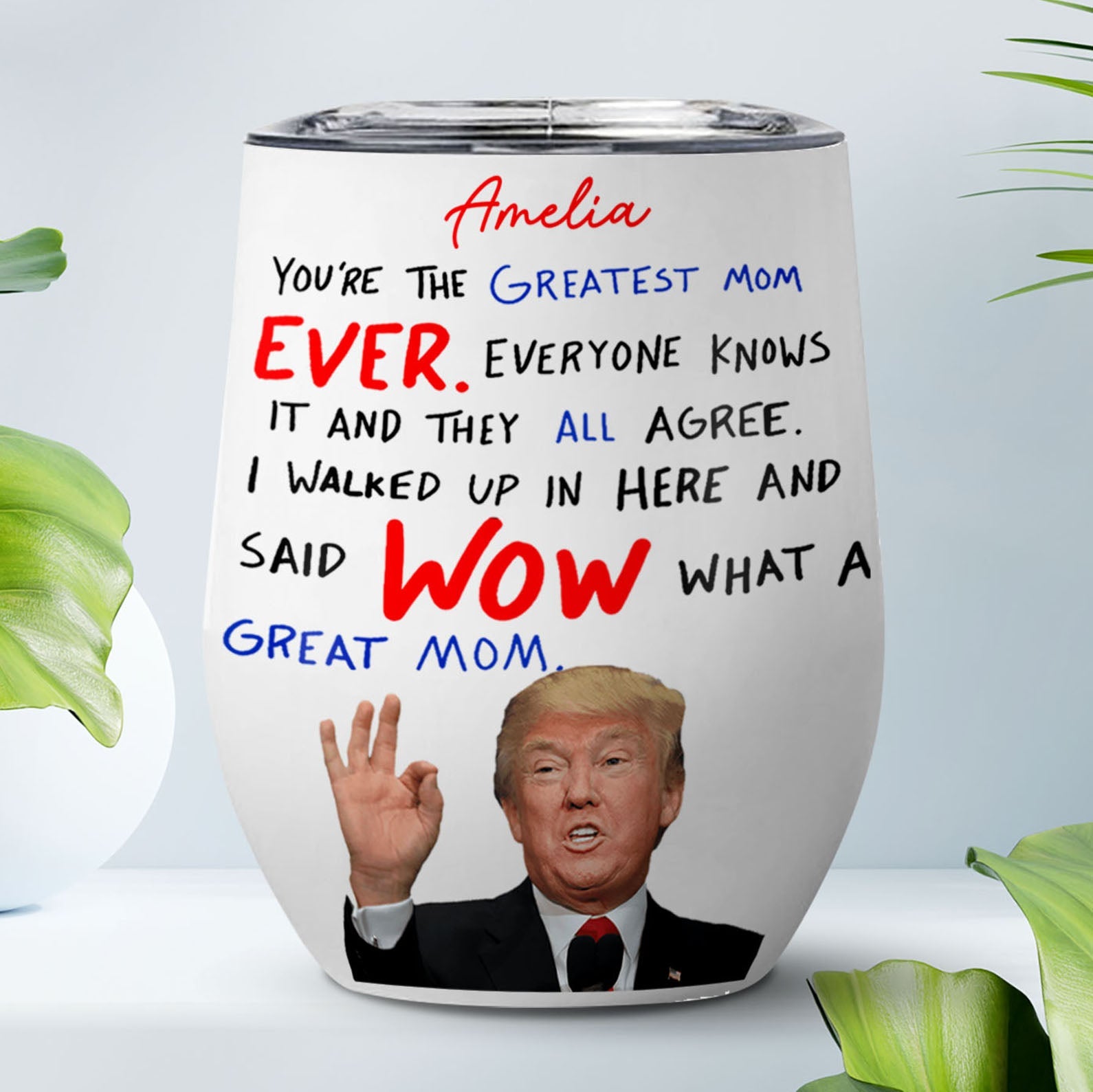 You&amp;#39;re The Greatest Mom Ever Tumbler, Personalized Custom Name 12oz Wine Tumbler, Gift For Mom, Gift For Wife 682089 - GOP