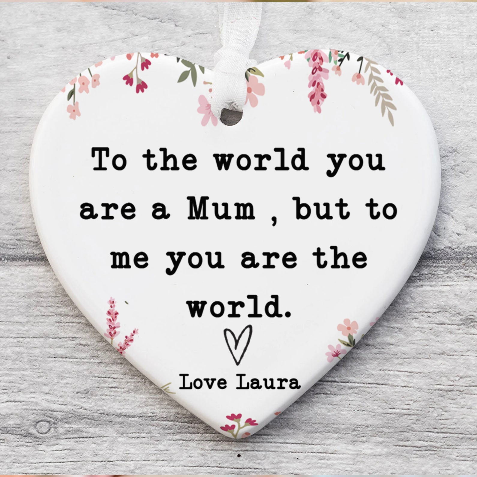 Custom Name Mum Gift Ornament, Personalized Custom Mothers Day Ceramic Ornament, Family Present, Gift for Mom, Gift for Wife 682116