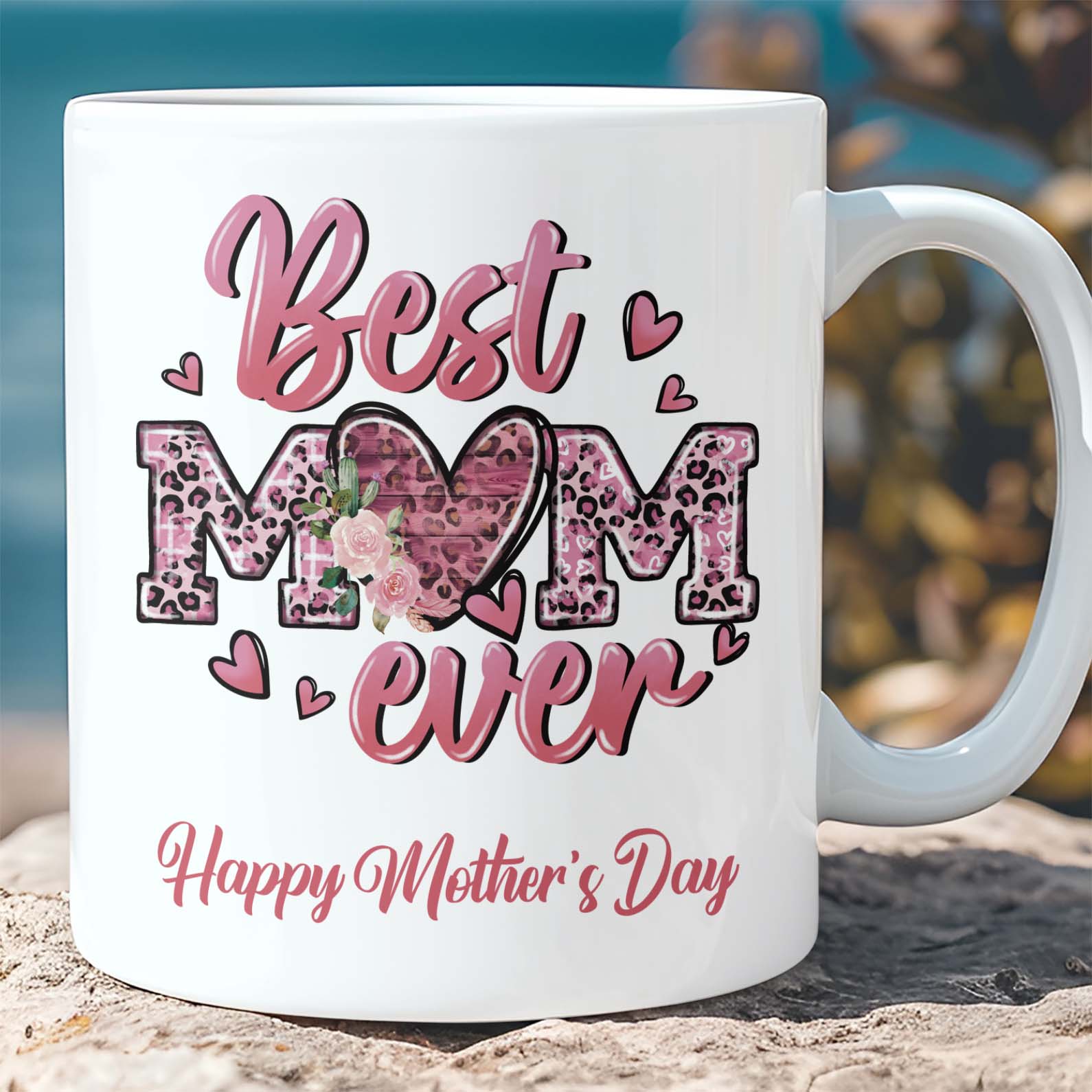 Best Mom Ever Custom Mug, Personalized Custom White Mug Accent Mug, Mother&amp;#39;s Day Gift, Gift for Mom, Gift for Wife 682135