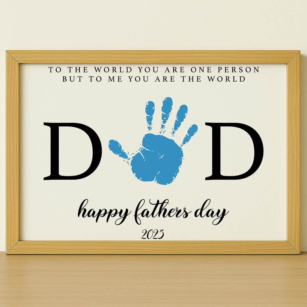Personalized DIY Message Frame for Dad, Father's Day Handprint Frame, Special Gift for Dad, Gift for Husband 682265