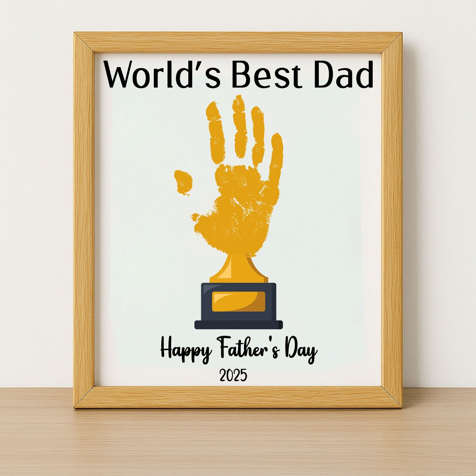 Personalized DIY Handprint Art Frame for Dad, Father's Day Printable Frame, Special Gift for Dad, Gift for Husband 682266