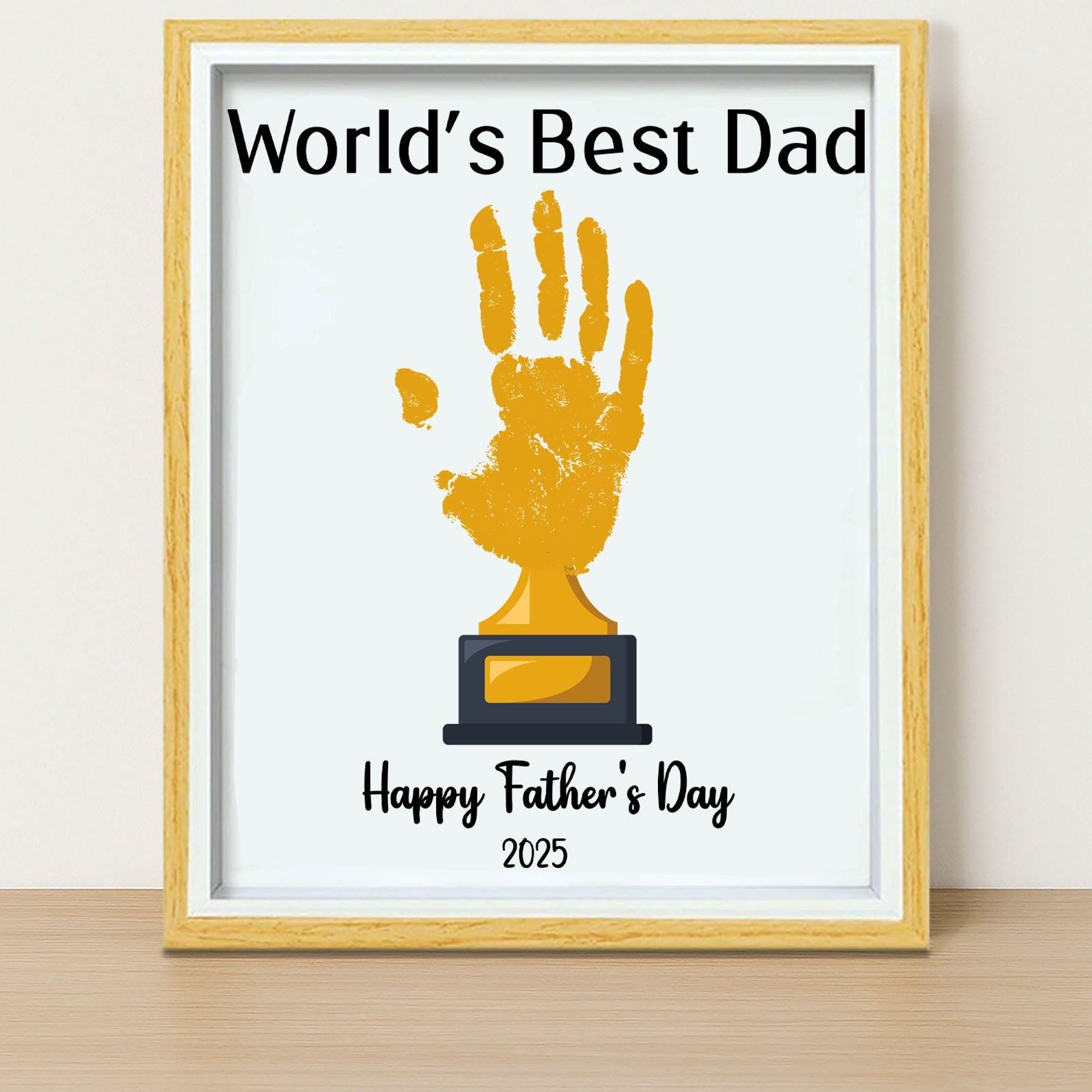 Personalized DIY Handprint Art Frame for Dad, Father's Day Printable Frame, Special Gift for Dad, Gift for Husband 682266