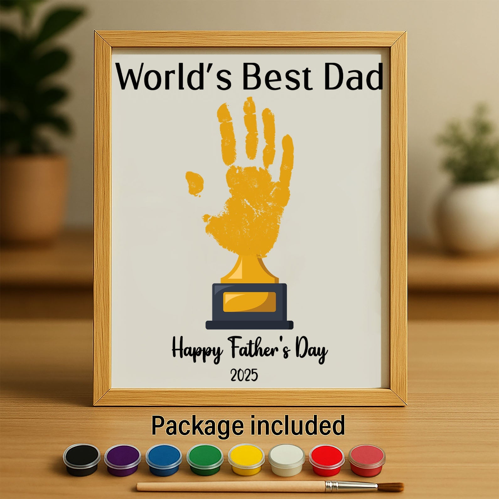 Personalized DIY Handprint Art Frame for Dad, Father's Day Printable Frame, Special Gift for Dad, Gift for Husband 682266
