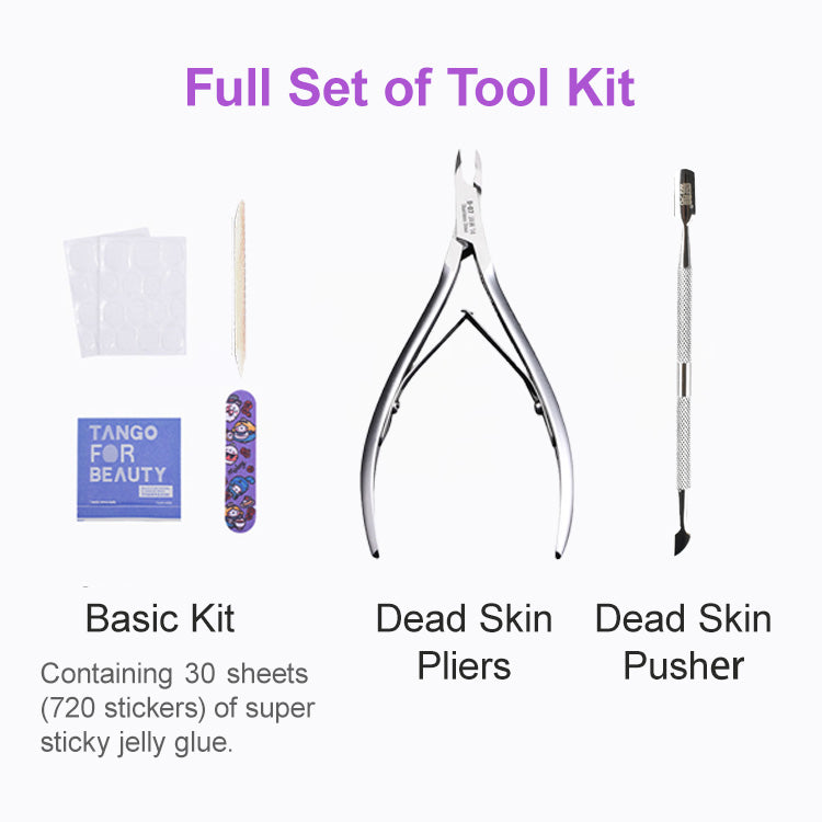 Nail Art Jelly Glue Dead Skin Pliers Tool Kit