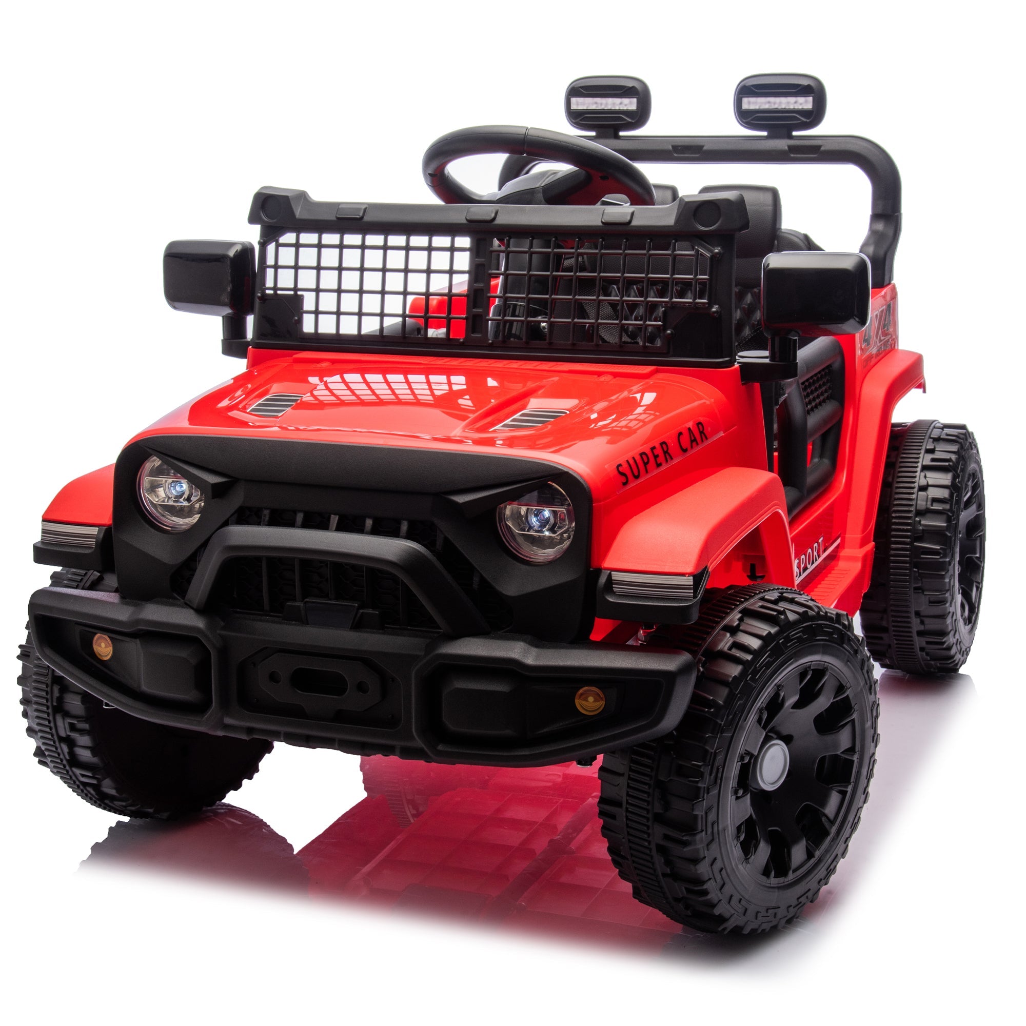 24V Kids Ride on Car W/Parents Control,Four-wheel suspension,2WD,Power display,Bluetooth,MP3,Music,LED headlight,Provide a speed of 1.86-3.11MPH For Kids Around 3 years old.