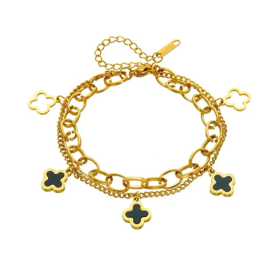 Luck Intention Clover Bracelet - Love. Luck. Hope &amp;amp; Faith