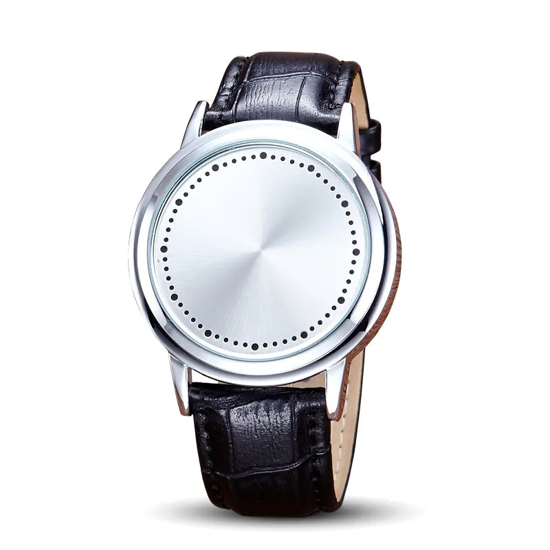 Style Loft Collection Leather Band LED Touchscreen Watch