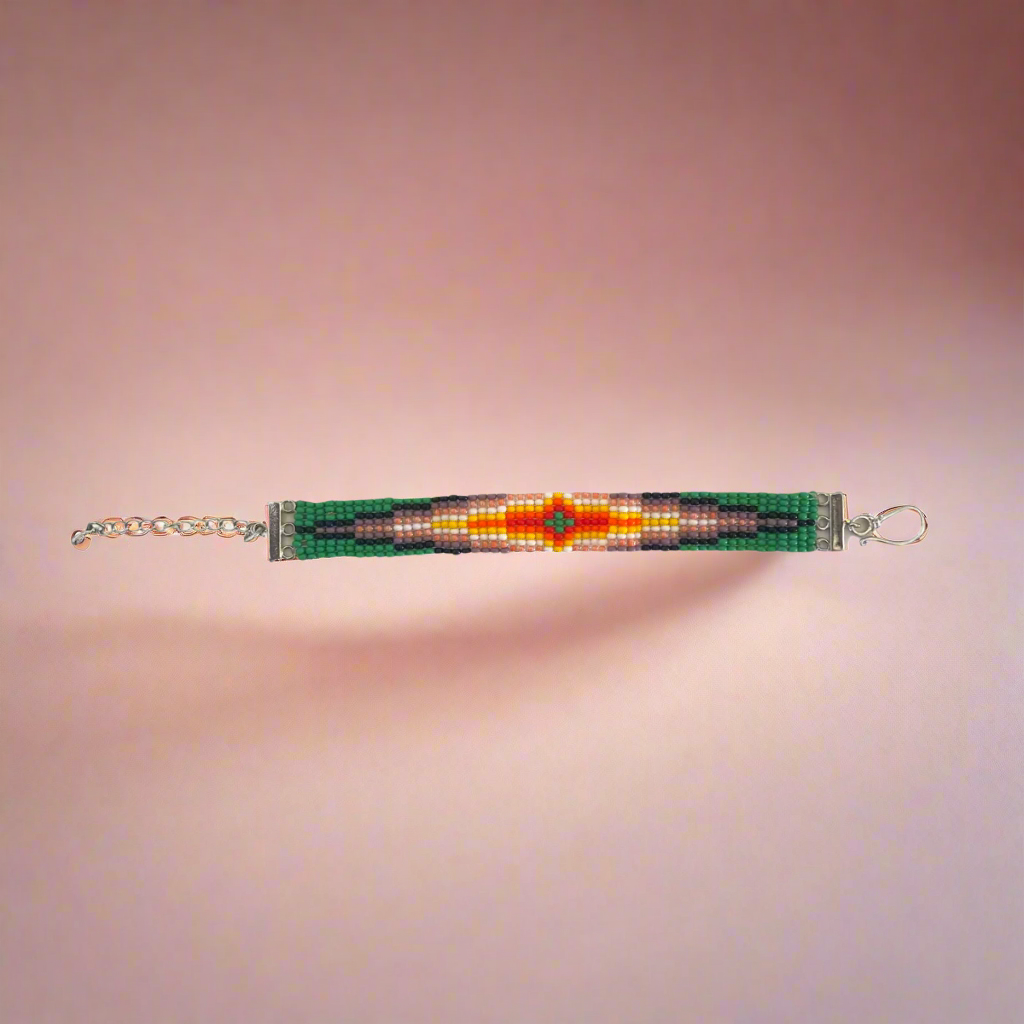 Aztec Adjustable Seed Bead Bracelet - Guatemala