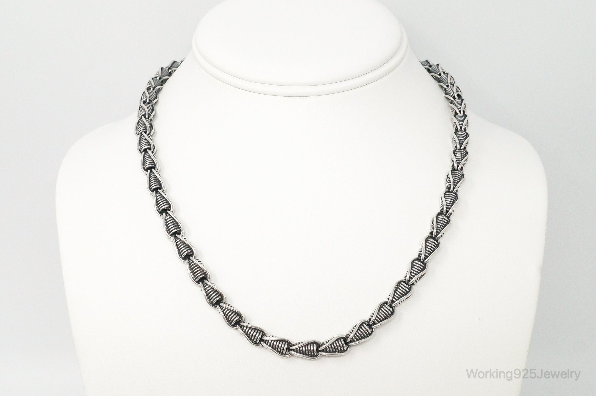 Designer BA Suarti Link Sterling Silver Chain Necklace