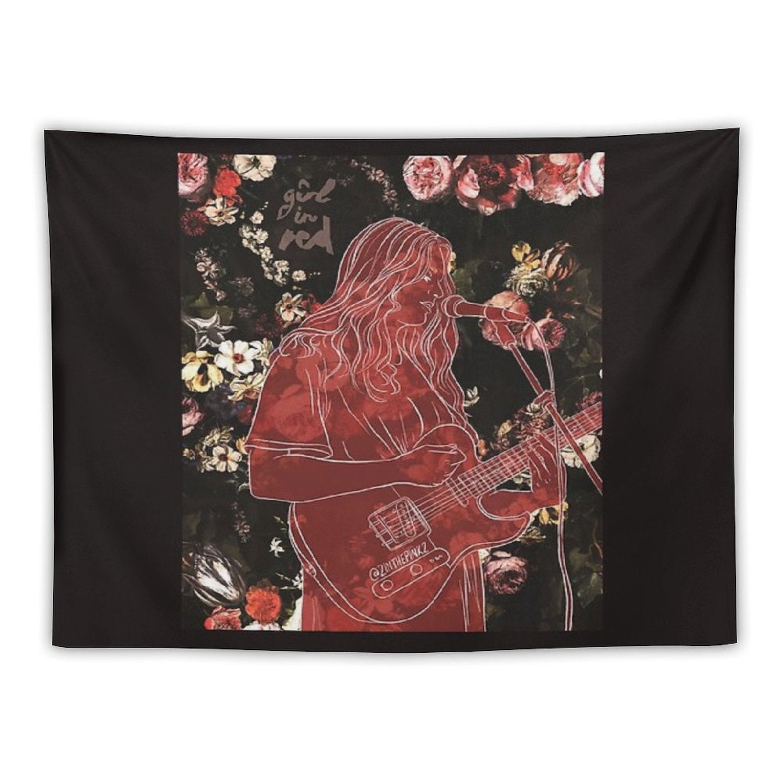 Girl in Red Tapestry