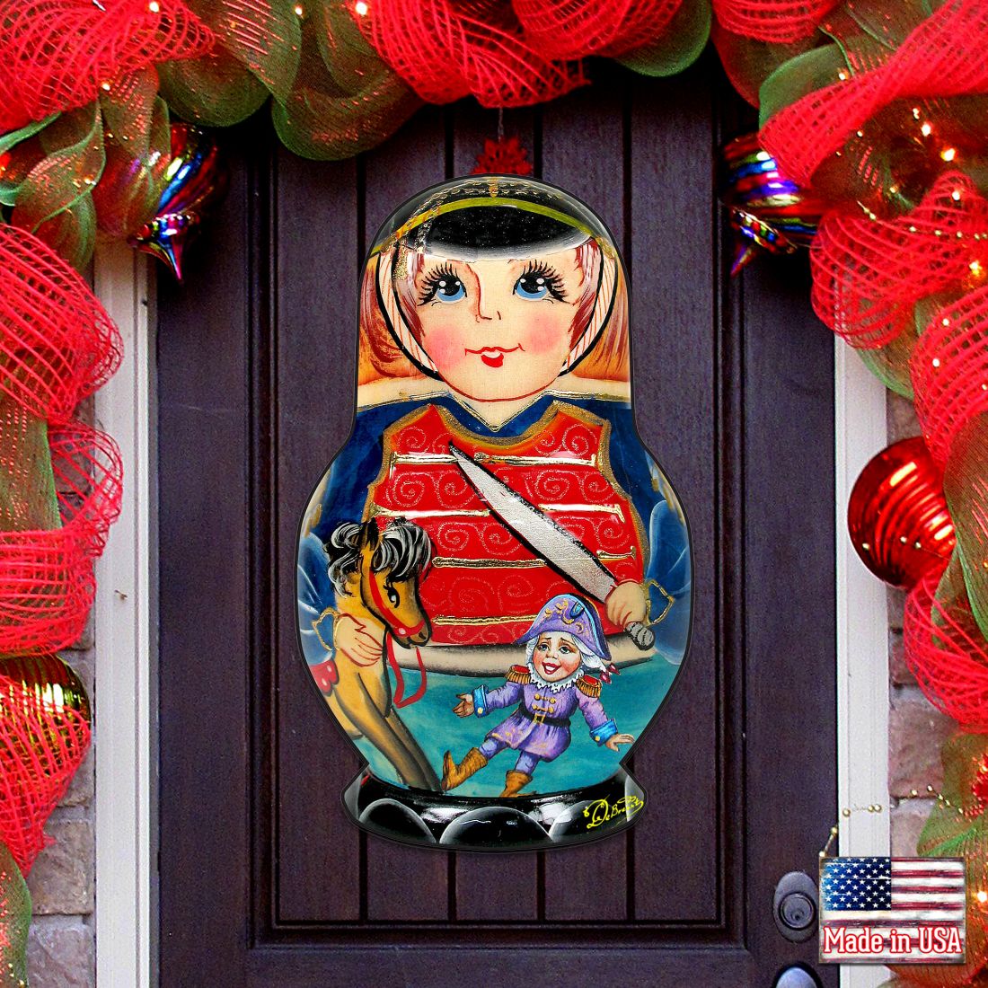 Nutcracker Soldier Holiday Door Decor by G. DeBrekht - Christmas Decor - 8115151H