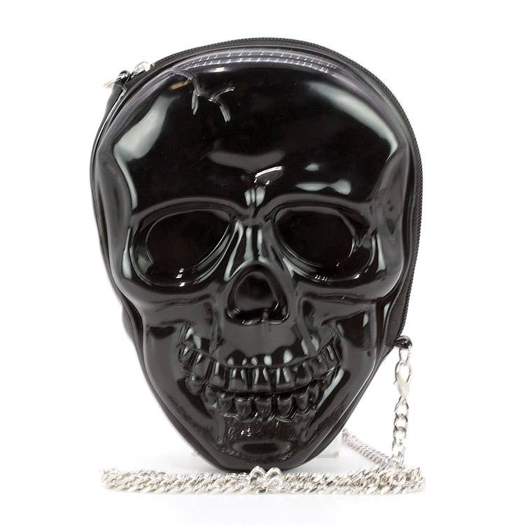 Skull Head Crossbody Bag -BLACK