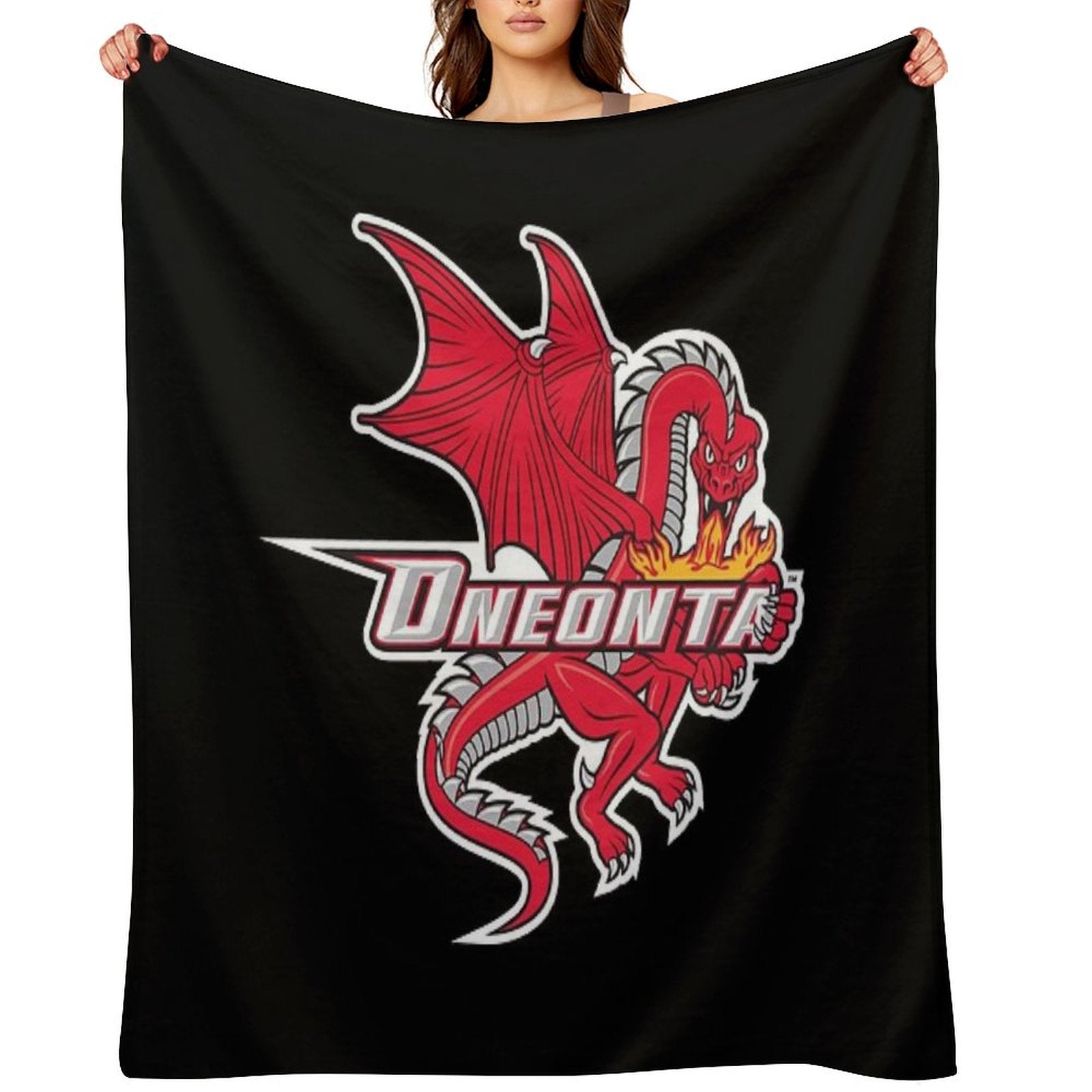 SUNY Oneonta Red Dragons Throw Blanket