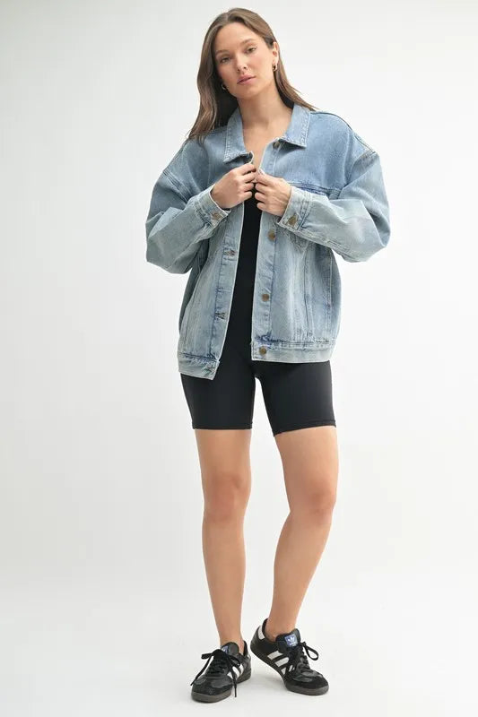 Mono B Boxy Cut Denim Jacket