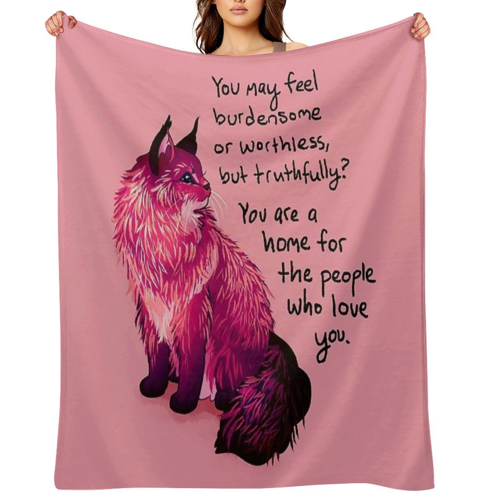 You Are A Home for The People Who Love You Norwegian Forest Cat Throw Blanket