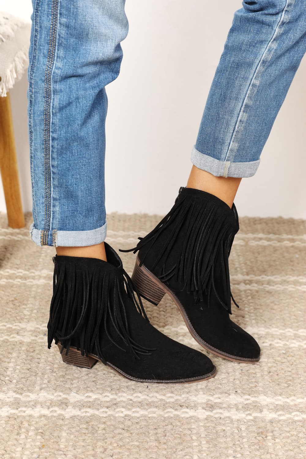 Legend Women&amp;#39;s Fringe Cowboy Western Ankle Boots