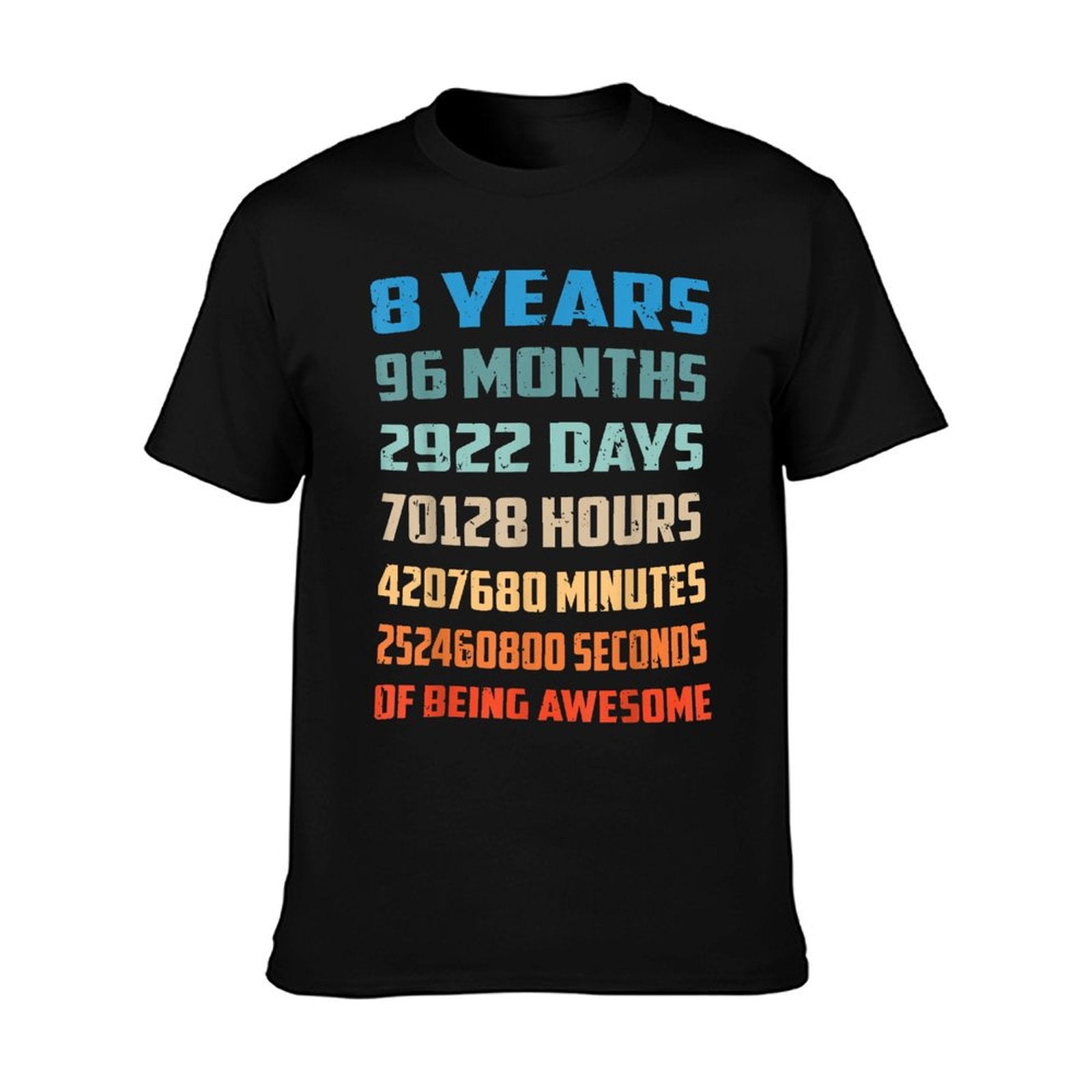 8th Birthday Boy Kids Youth Shirt 8 Years Old Being Awesome T-Shirt