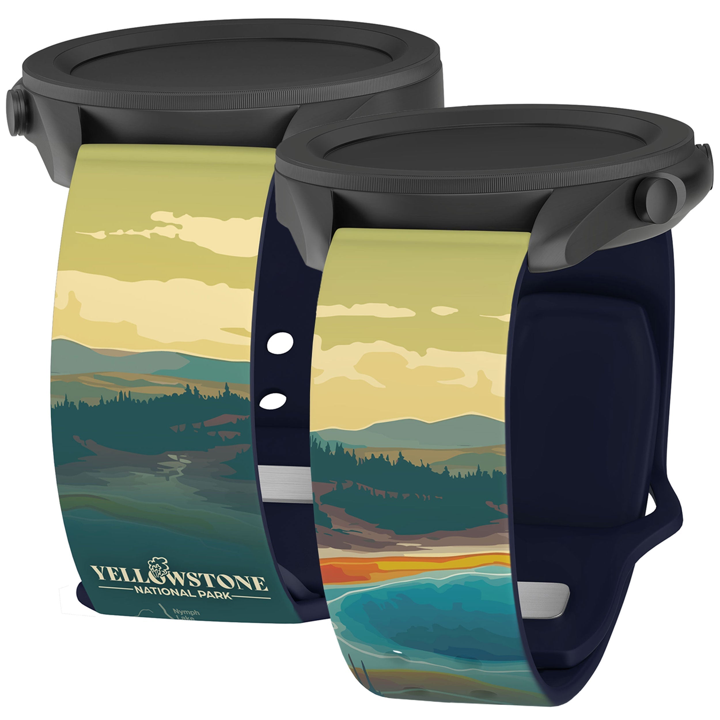 National Parks Yellowstone HD  Watchband for Samsung, Garmin, Fossil, and More