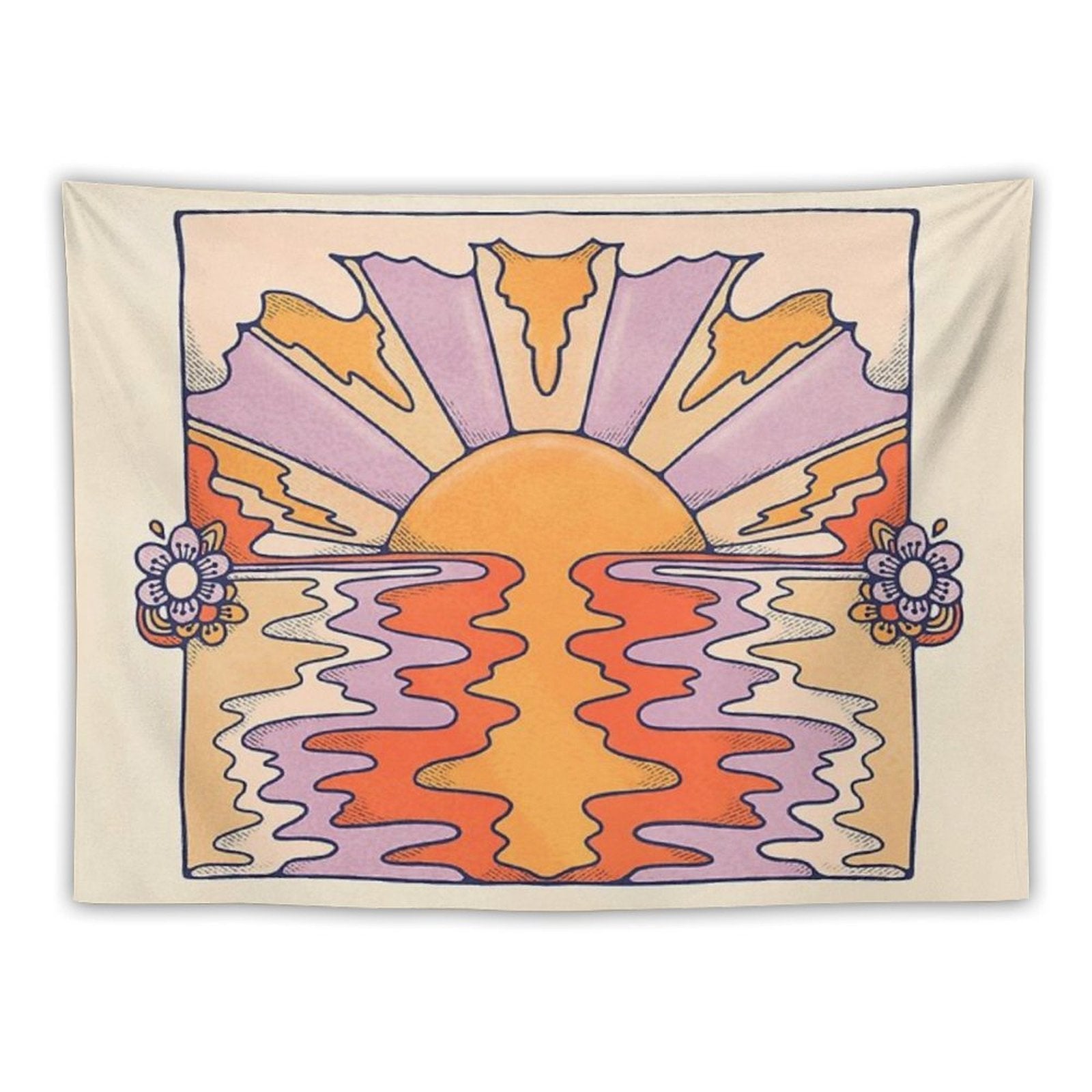 Sweet Sunset Over Byron Tapestry