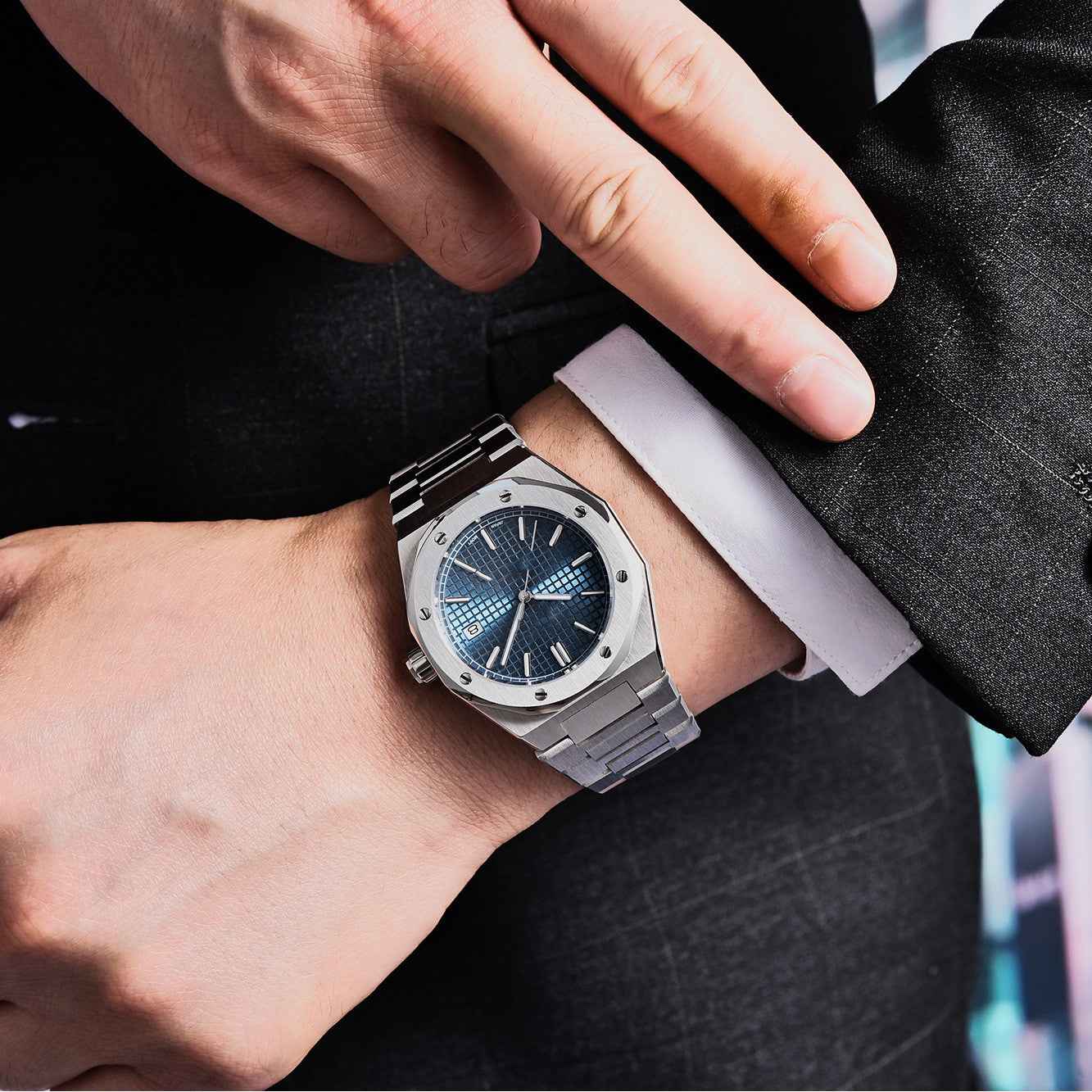 Men&amp;#39;s Casual Mechanical Watch - Fashion Business Steel Timepiece for Men