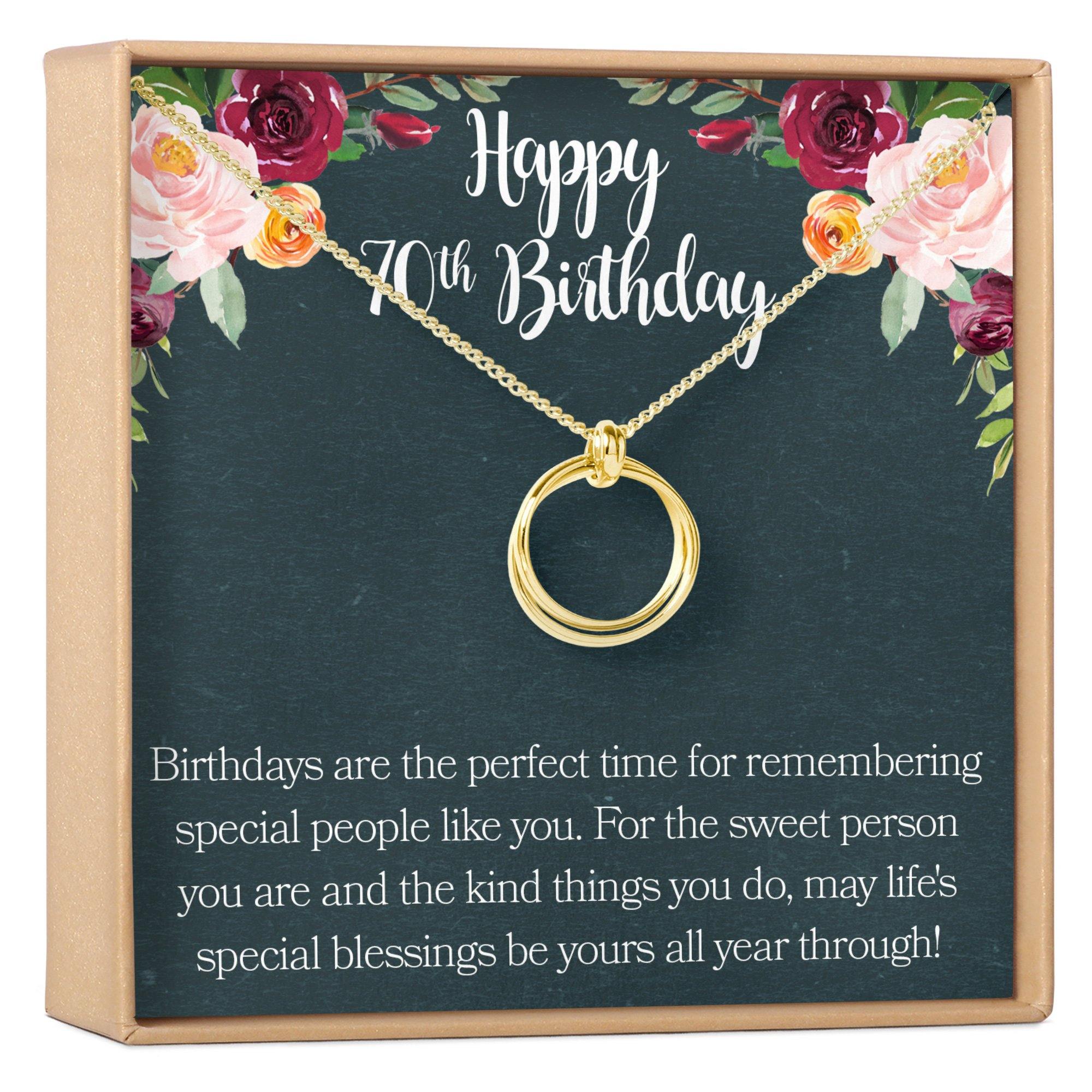 70th Birthday Gift Necklace