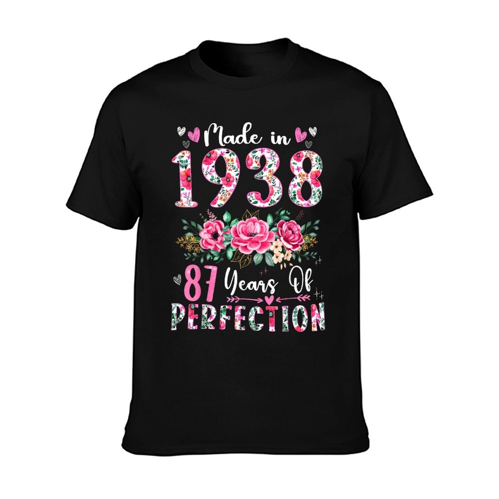 87 Year Old Made In 1938 Floral 87th Birthday Women T-Shirt