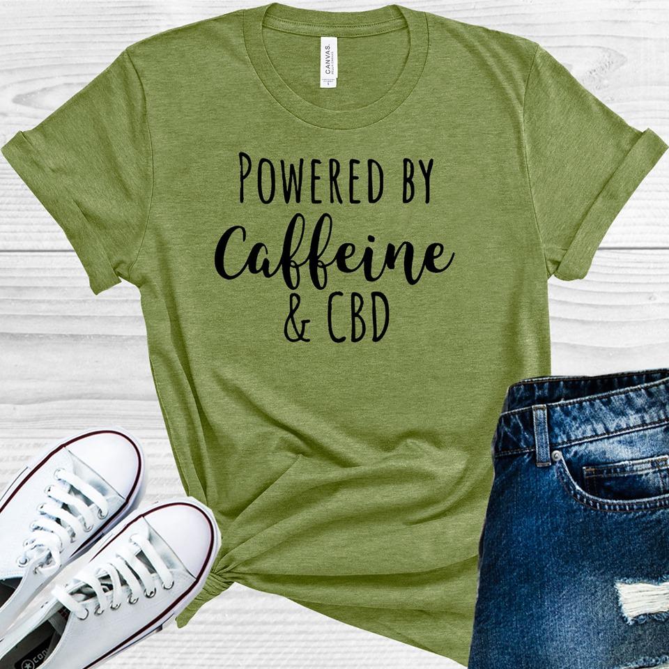 POWERED BY CAFFEINE &amp;amp; CBD GRAPHIC TEE