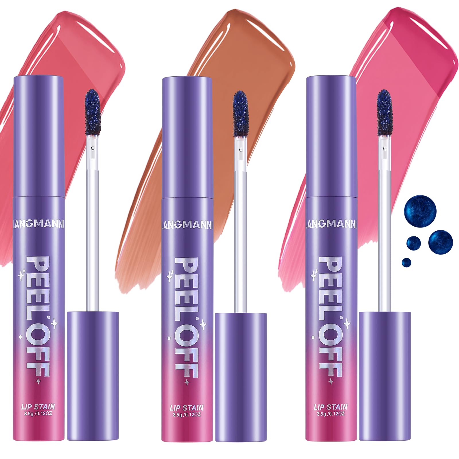 Jolilab Quick Lip Stain Peel Off,Wipe Off,Waterproof,Transfer proof,Highly Pigmented,Ultra Long Lasting Peel Off Lip Makeup With Matte finish for All-day Wear.（Set B）