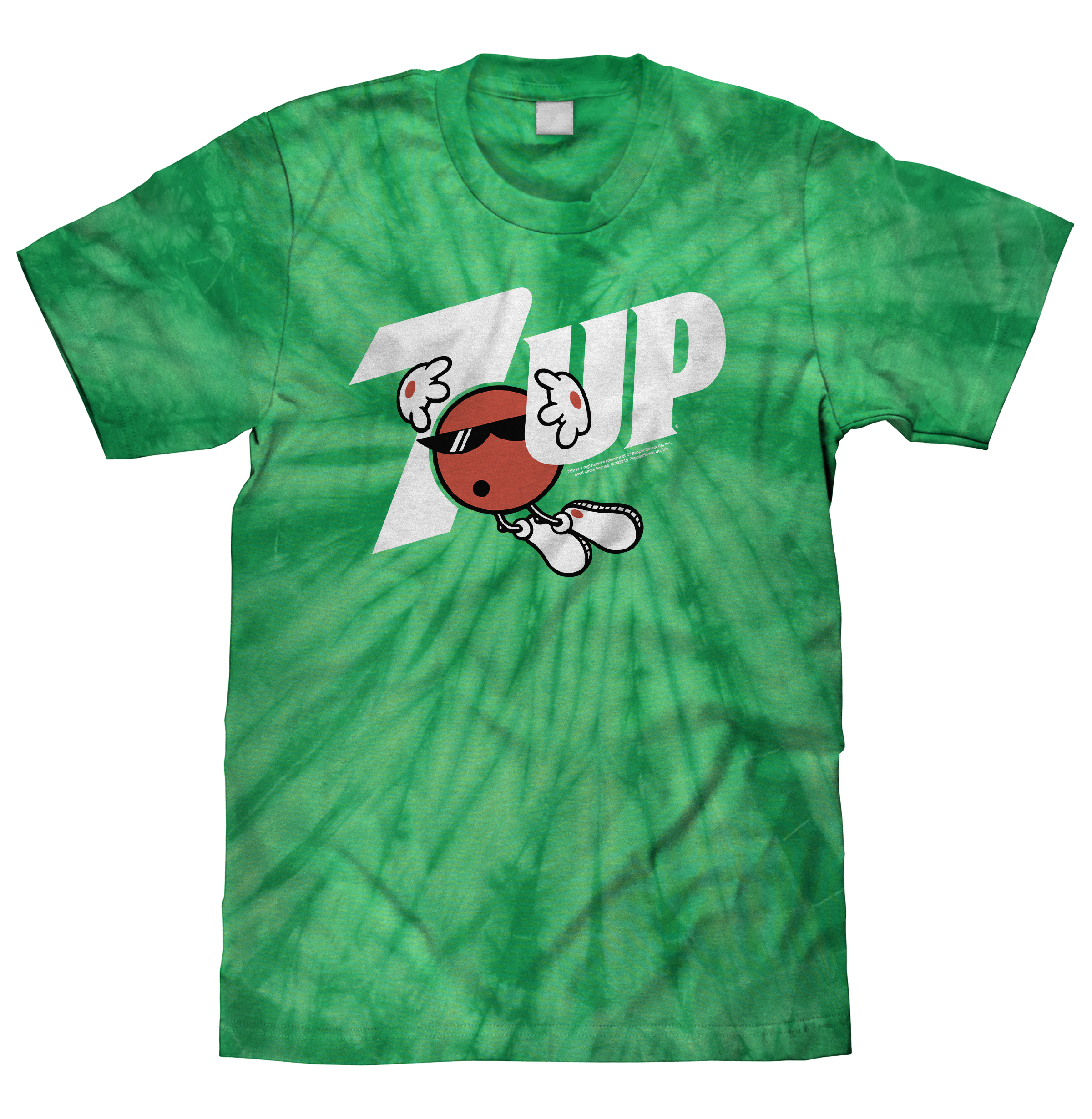 7UP Soda T-Shirt - Kelly Green Tie Dye