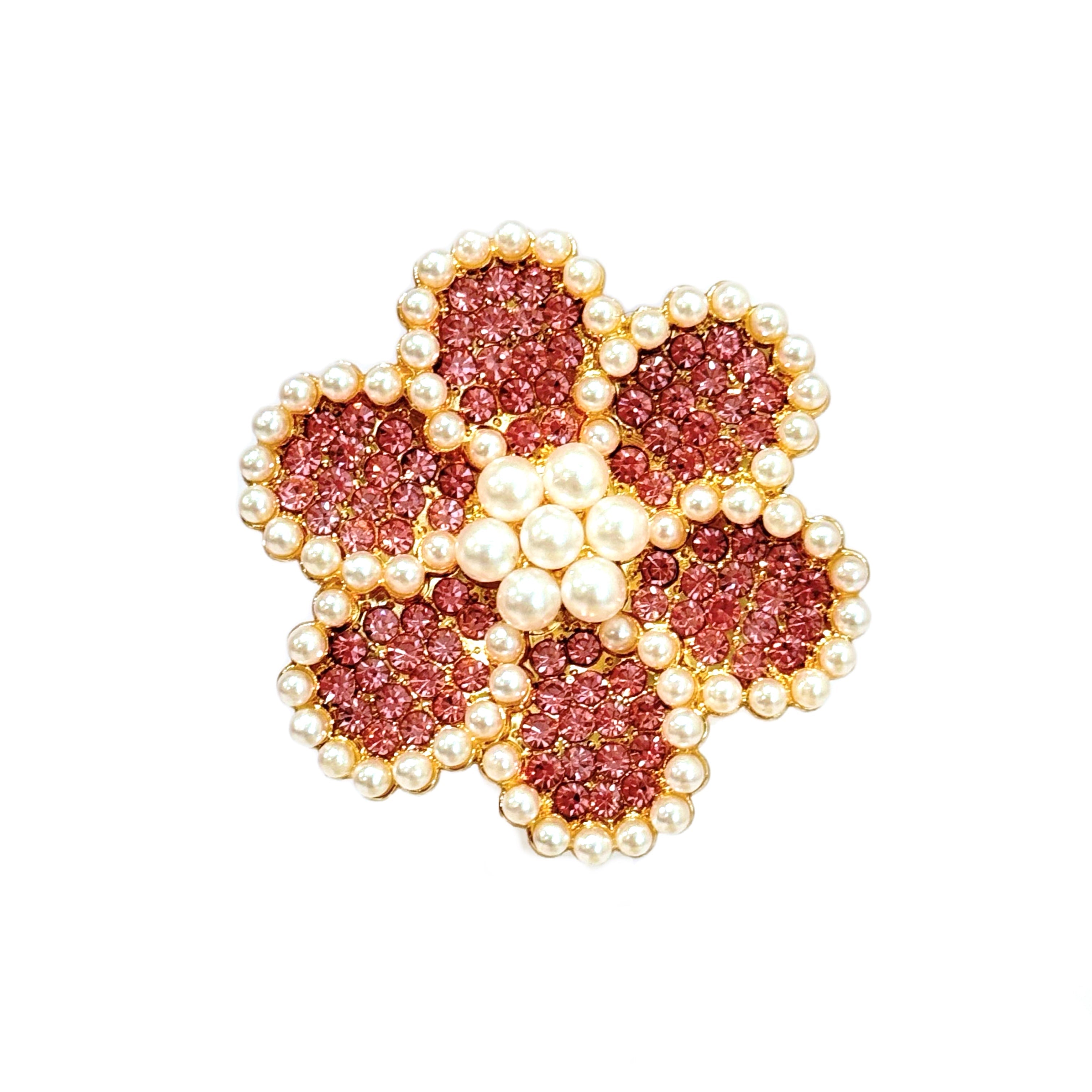 PINK BLING DAISY DELUXE METAL STRAW TOPPER