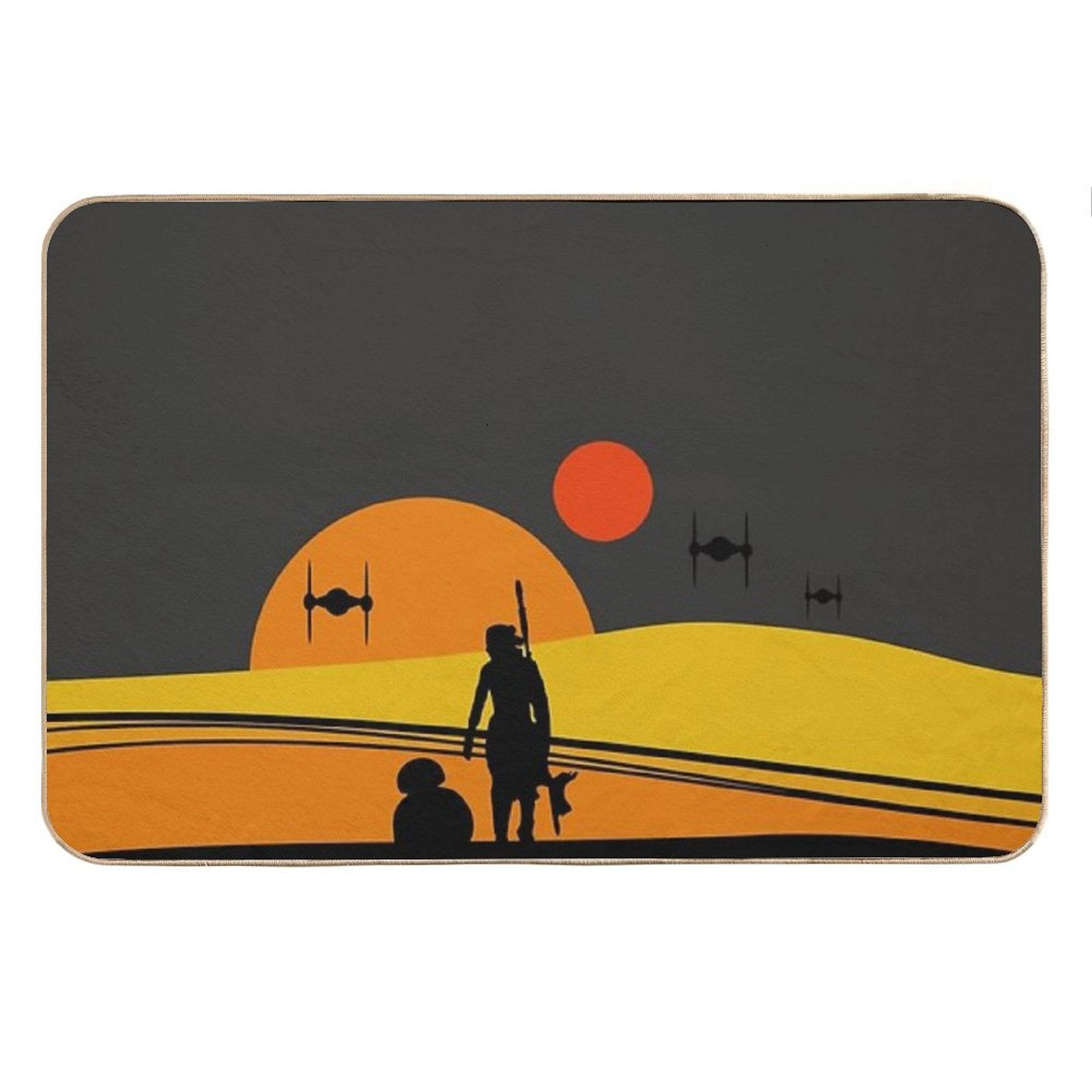 Tatooine Colorful Sunset Bath Mat