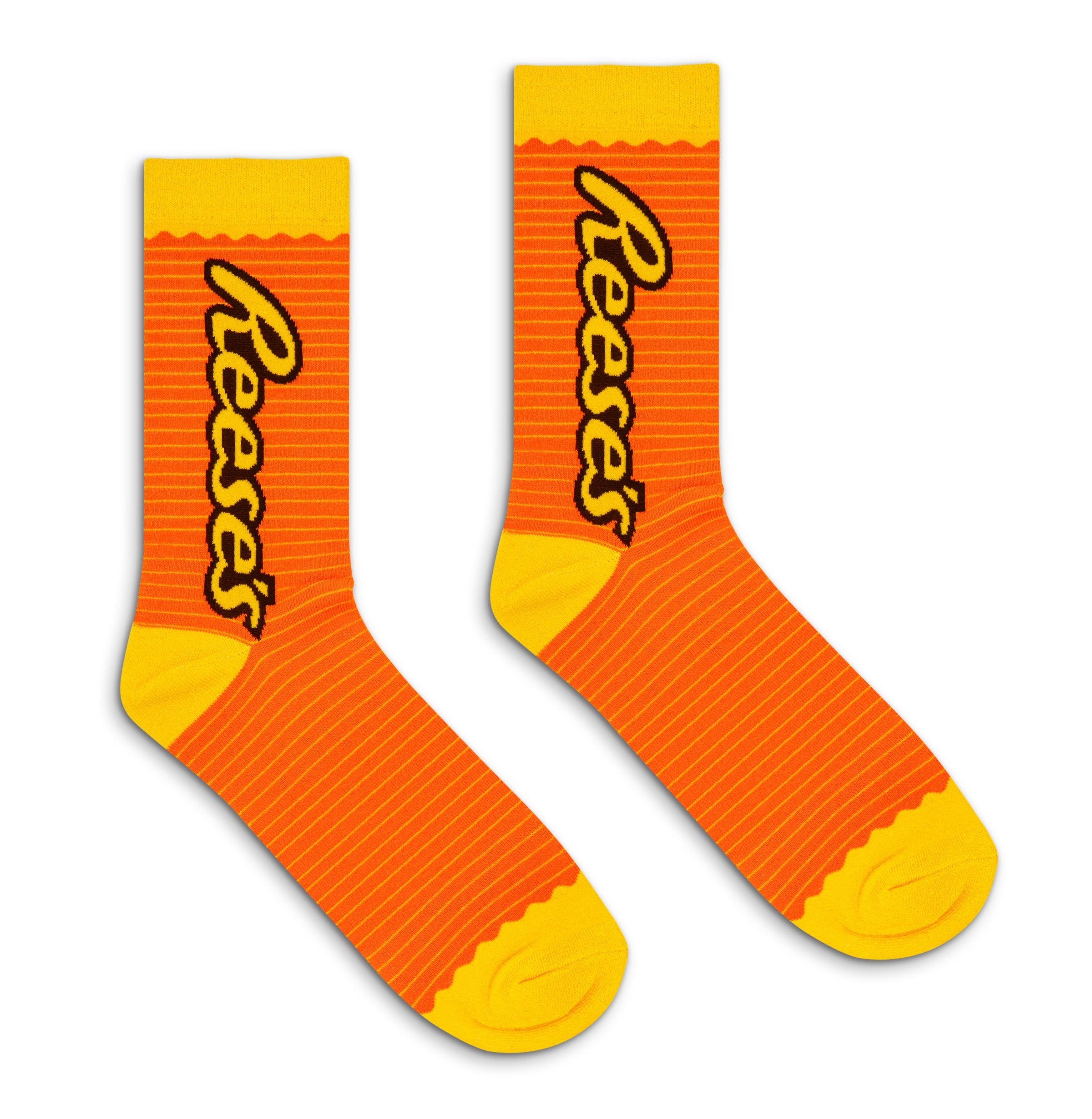 Reese&amp;#39;s Candy Logo Crew Socks - Orange/Yellow