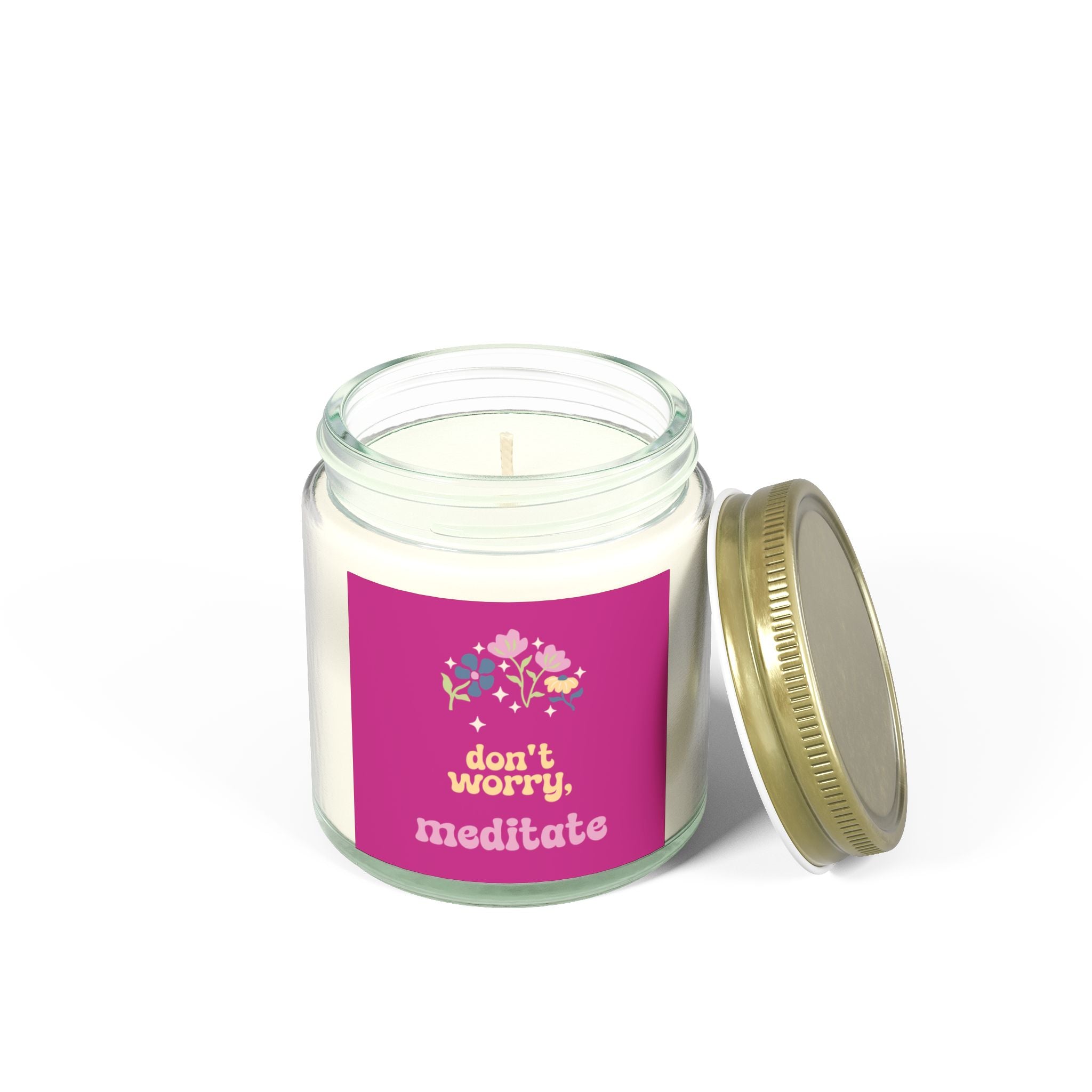 Don't worry, meditate Candle