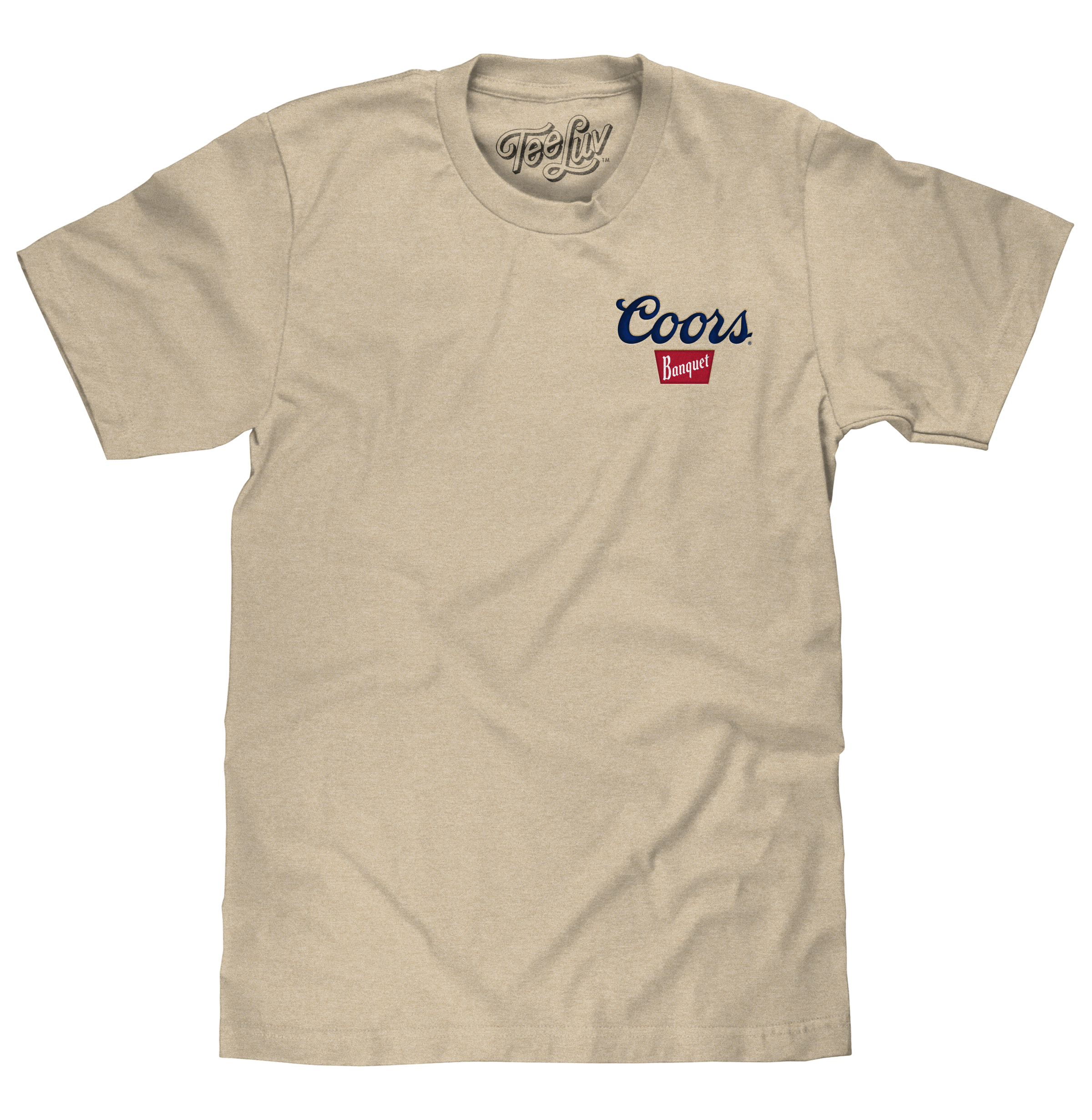 Coors Banquet Embroidered Left Chest Logo T-Shirt - Sand