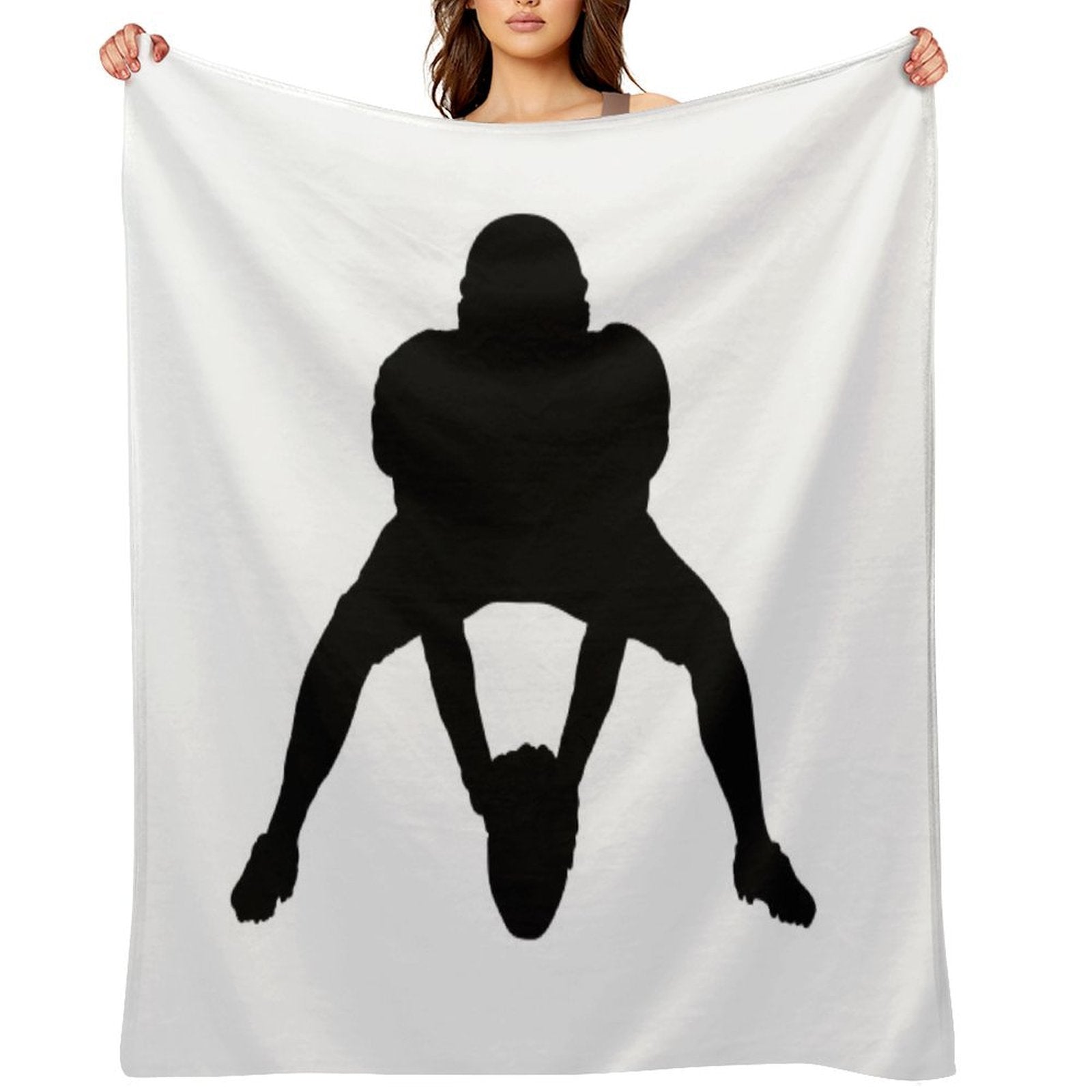 American Football Player Logo Throw Blanket