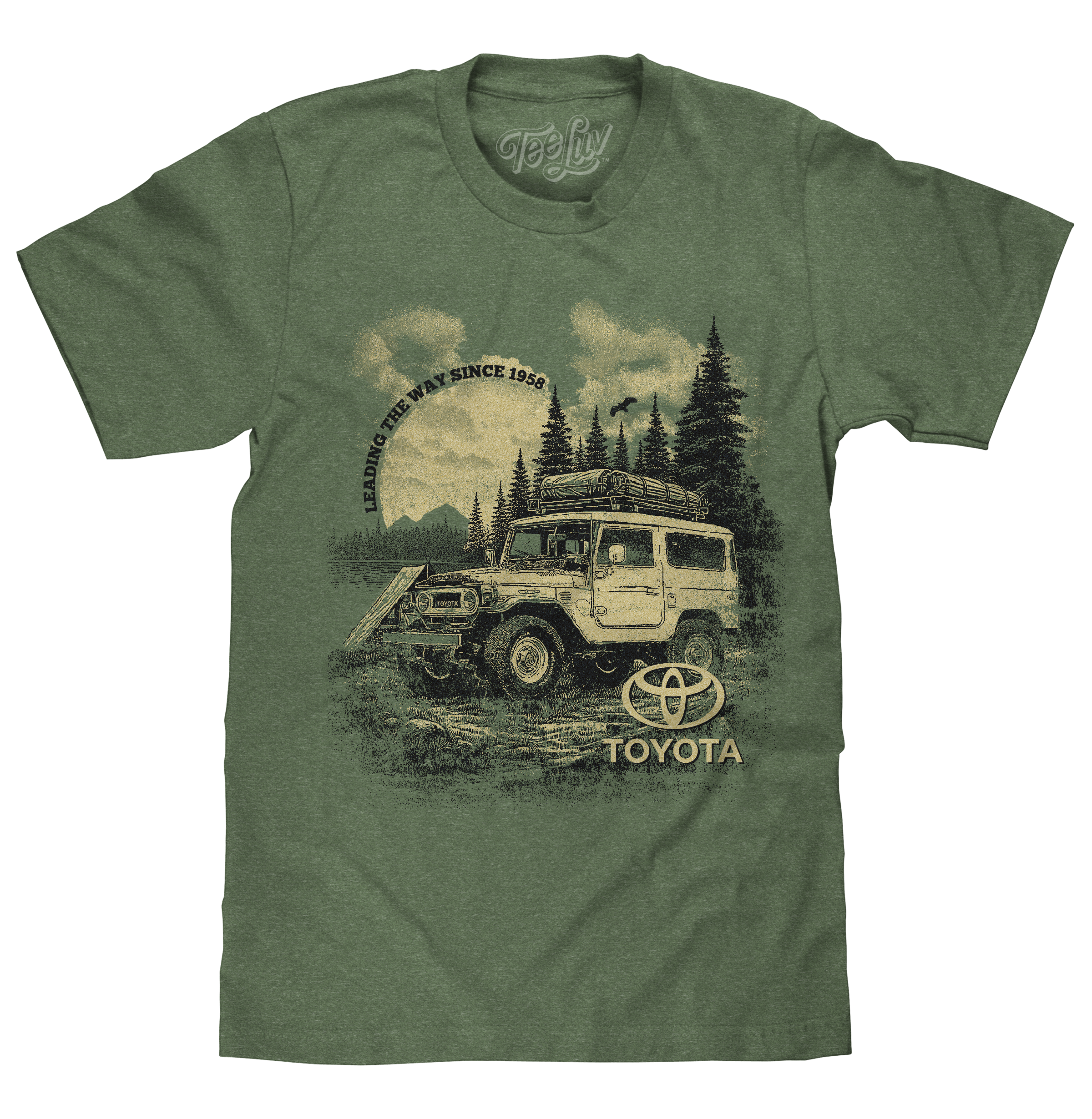 Toyota Land Cruiser Vintage Graphic T-Shirt - Canyon Green Heather