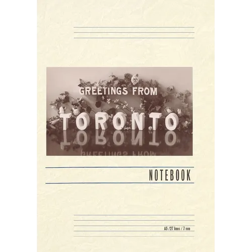 Vintage Lined Notebook Greetings from Toronto - Paperback