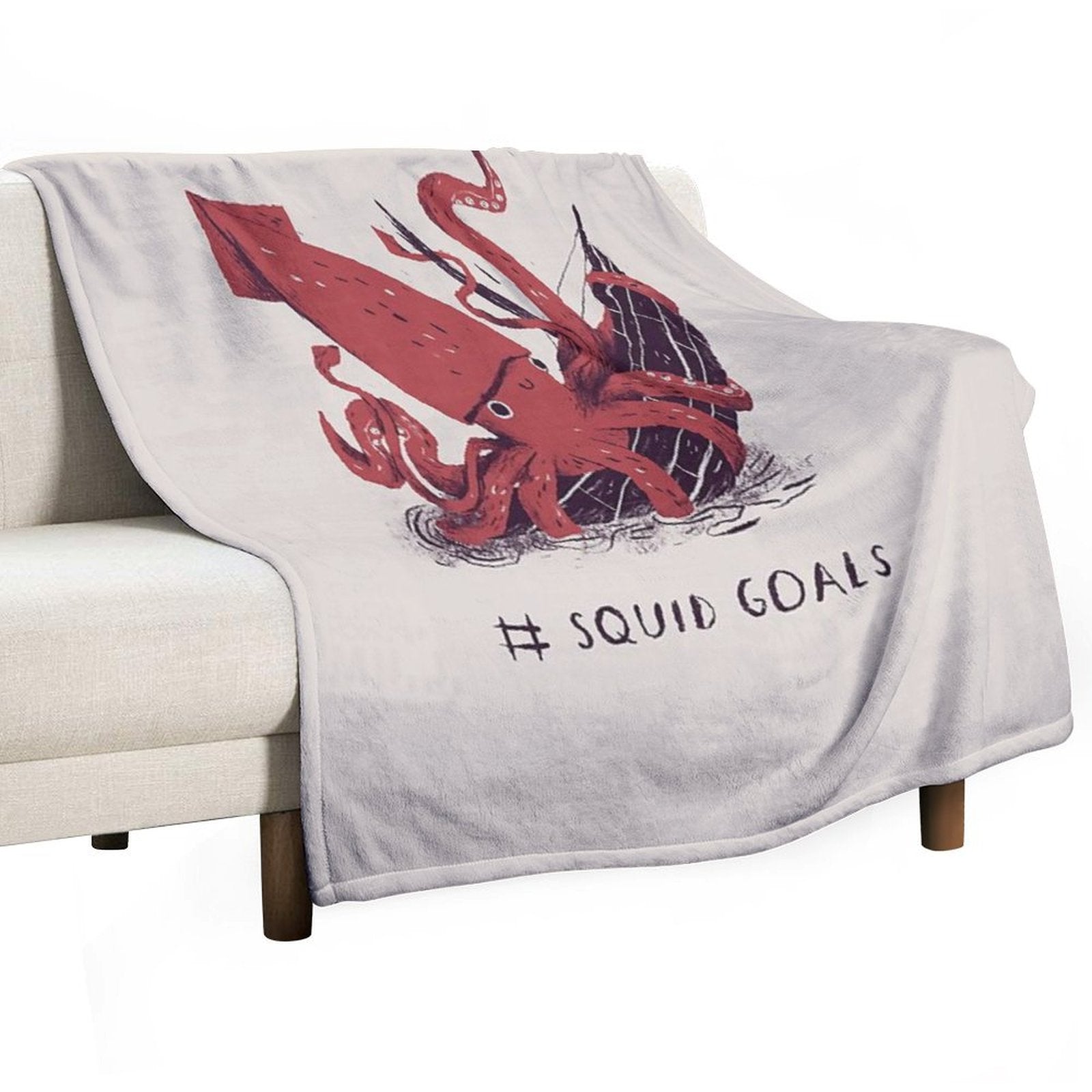 Squid Goals Throw Blanket